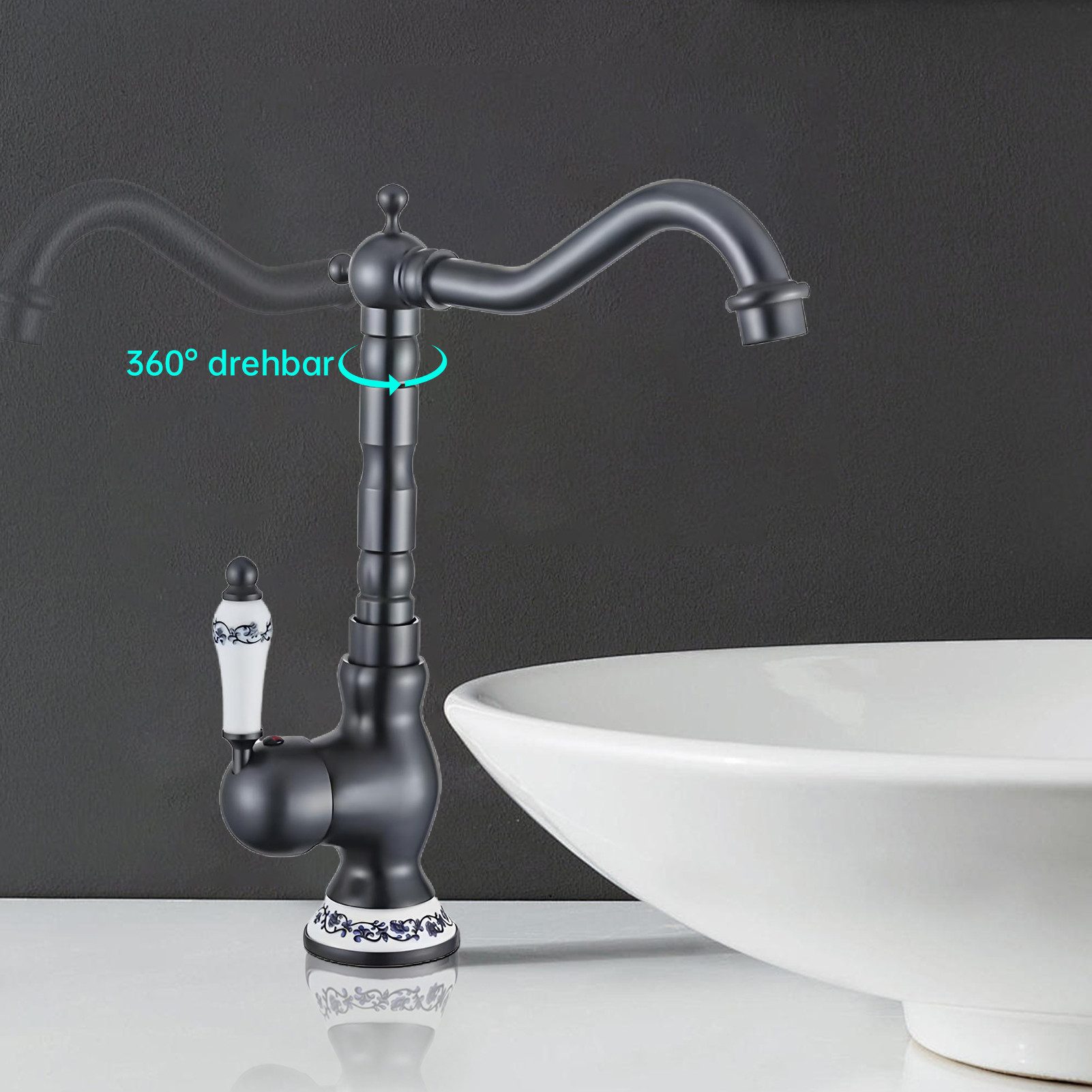 SEHAUSEU Waschtischarmatur Wasserhahn Bad Küche Waschbeckenarmatur Badarmaturen Küchenarmatur Hochdruckarmatur – Bild 5 von 5