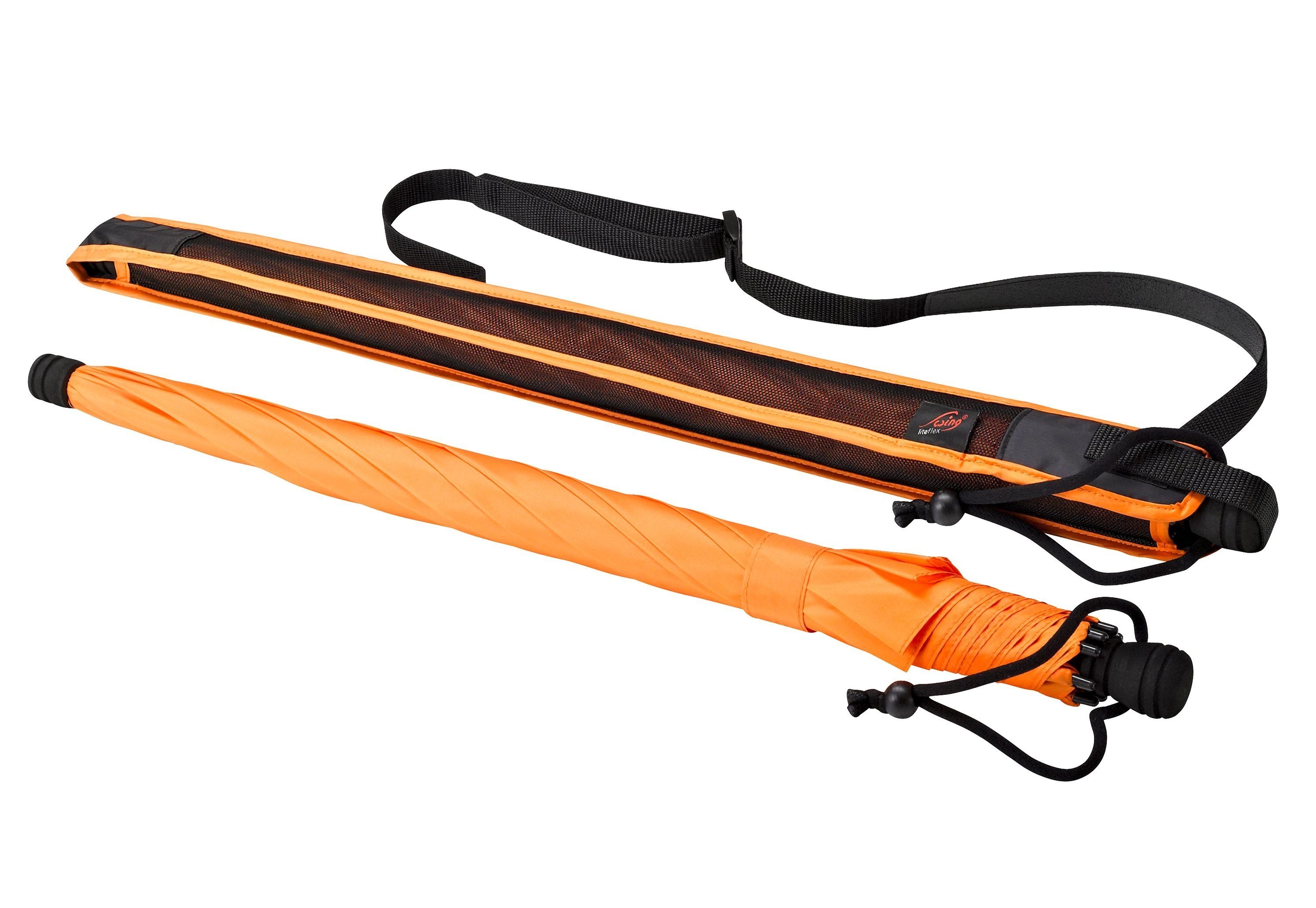 orange EuroSCHIRM® Stockregenschirm extra liteflex, Swing leicht
