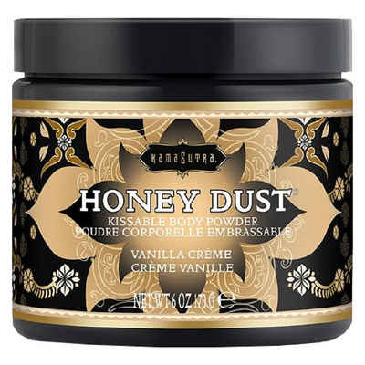 KamaSutra Intimpflege Honey Dust Vanilla Creme, Dose mit 170g, 1-tlg., Körperpuder mit Federpinsel
