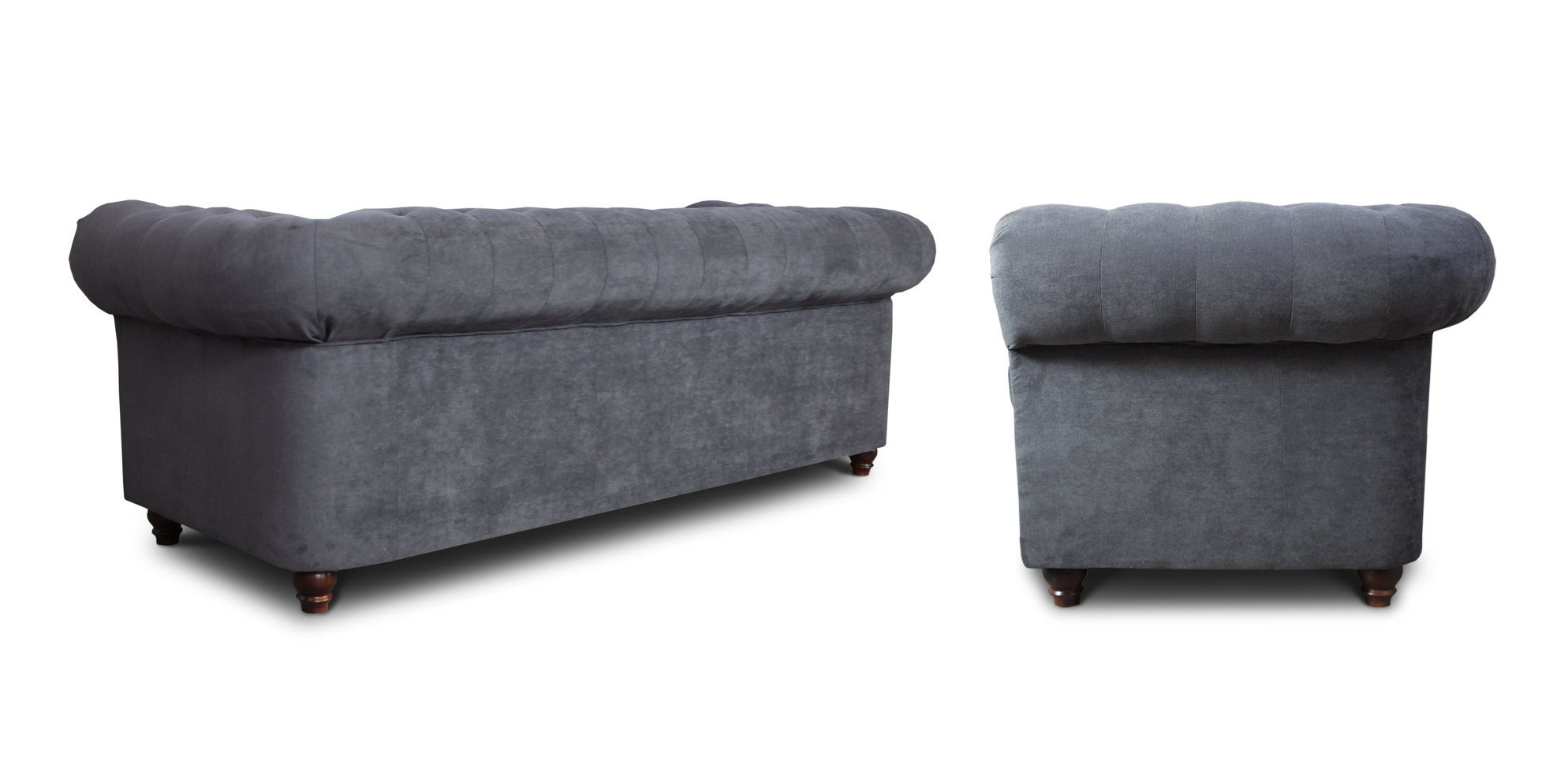 Sofnet Sofa Sofa 3, Asti Sofagarnitur, 3-er, Chesterfield Couch Glamour