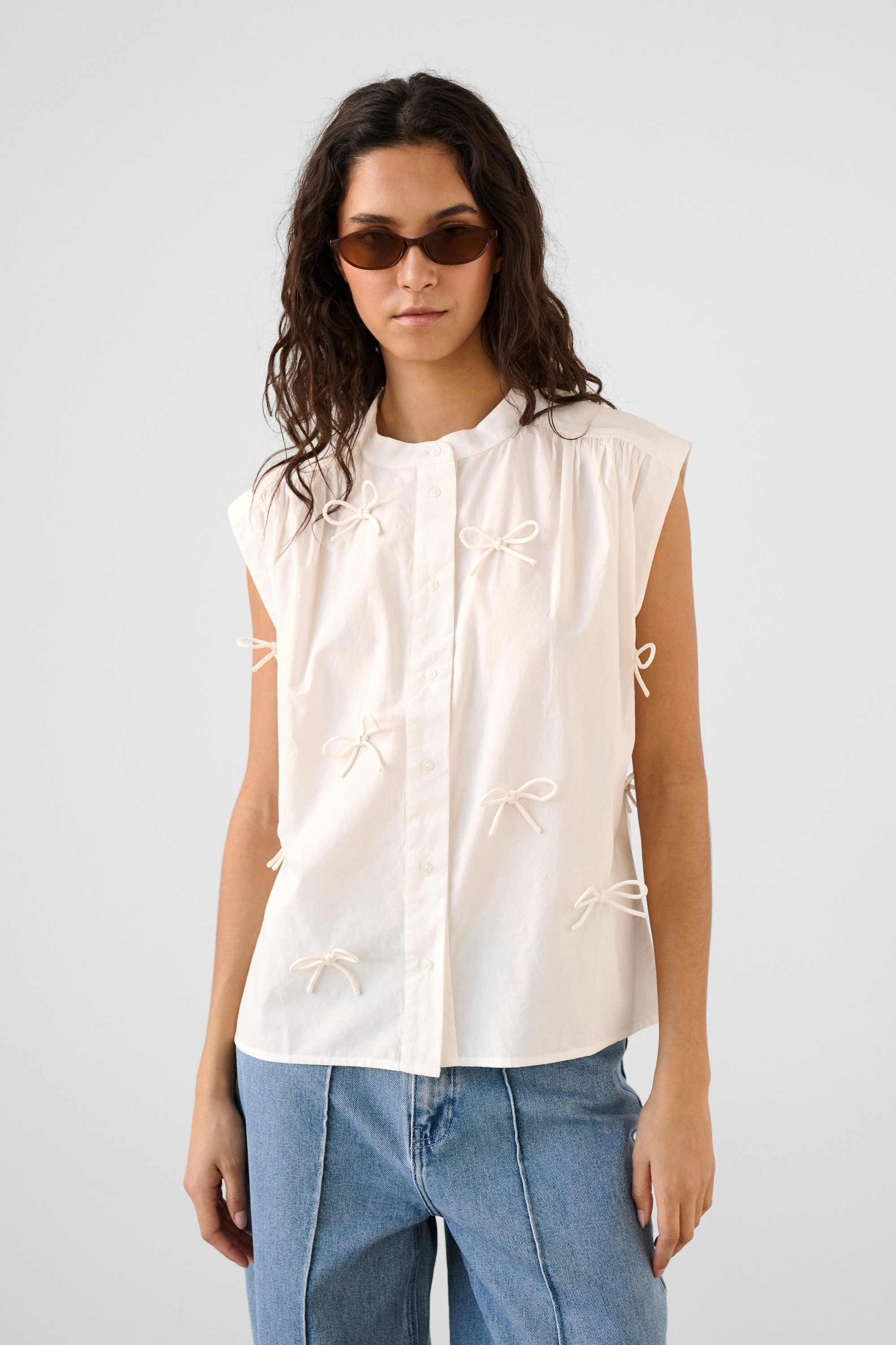 SOAKED IN LUXURY Kurzarmhemd Kurzarmhemd SLJoa Blanca