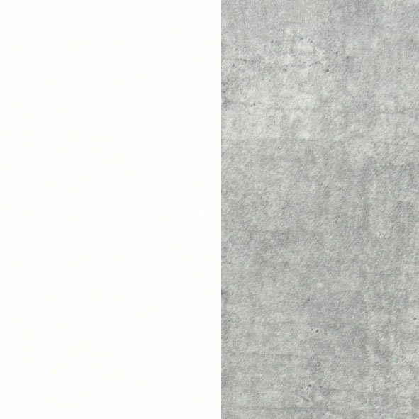 LC Höhe cm Weiß 167 Stauraumvitrine Lack/Beton-Optik EASY