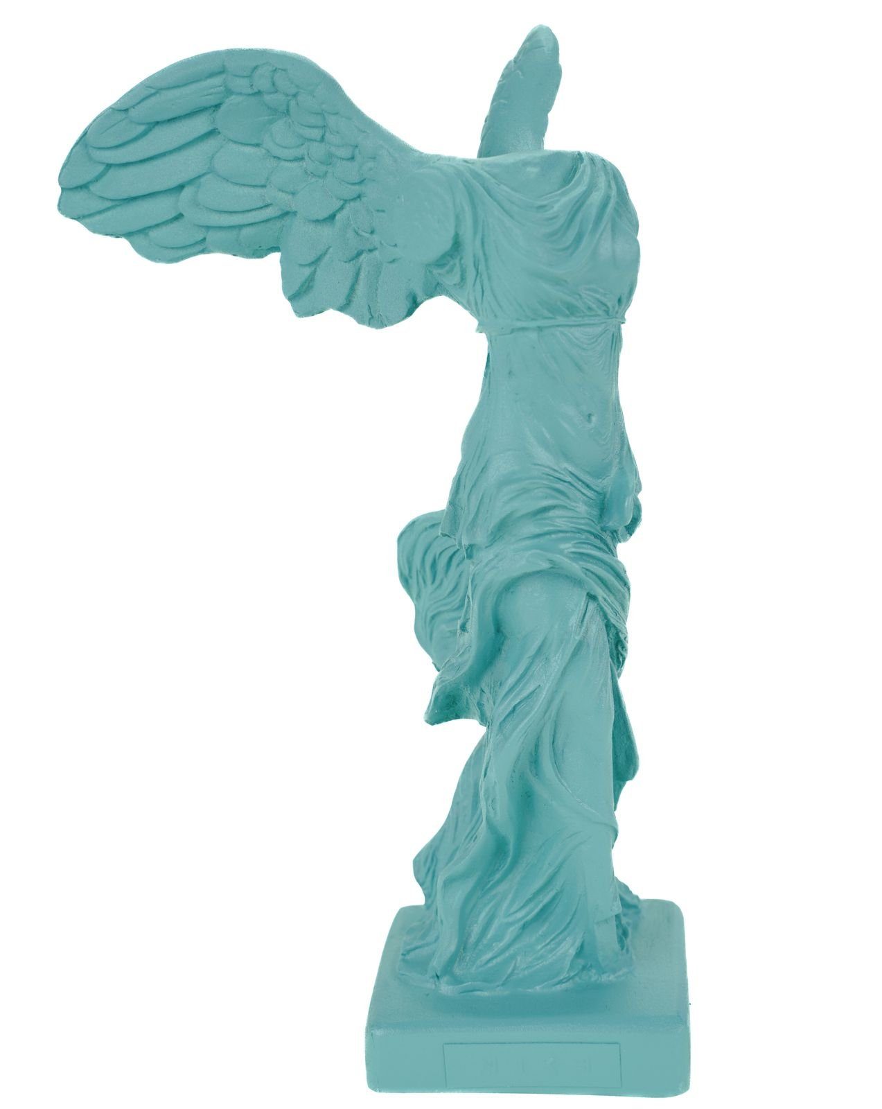 Kremers Schatzkiste Dekofigur Alabaster Nike Siegesgöttin von Samothrake Figur Skulptur 20 cm Türkis Siegesdenkmal