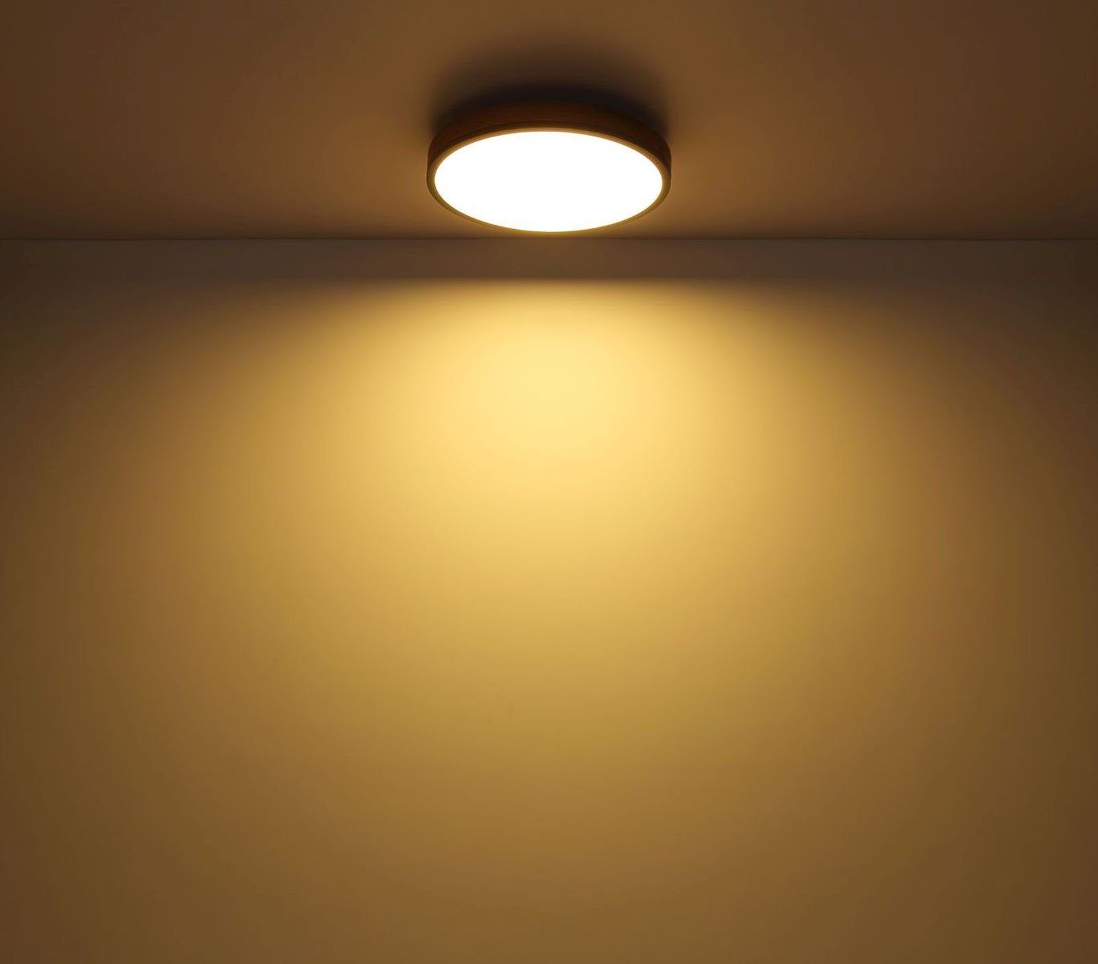 Globo Deckenleuchte GLOBO Deckenleuchte Wohnzimmer LED Deckenlampe Schlafzimmer Holzoptik