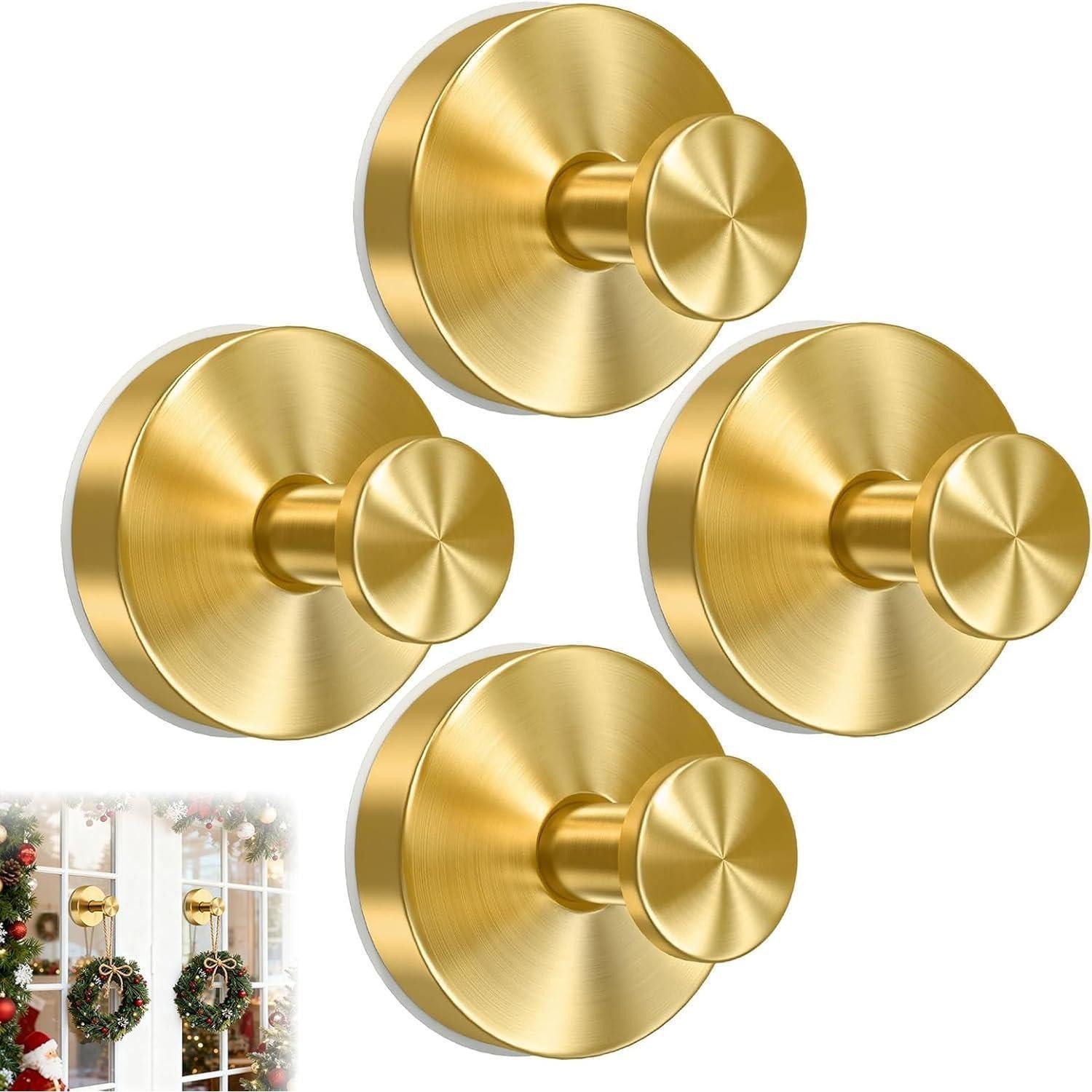 LuxusKollektion Wandhaken Saugnapf Haken 4er-Set Edelstahl, (4-St)