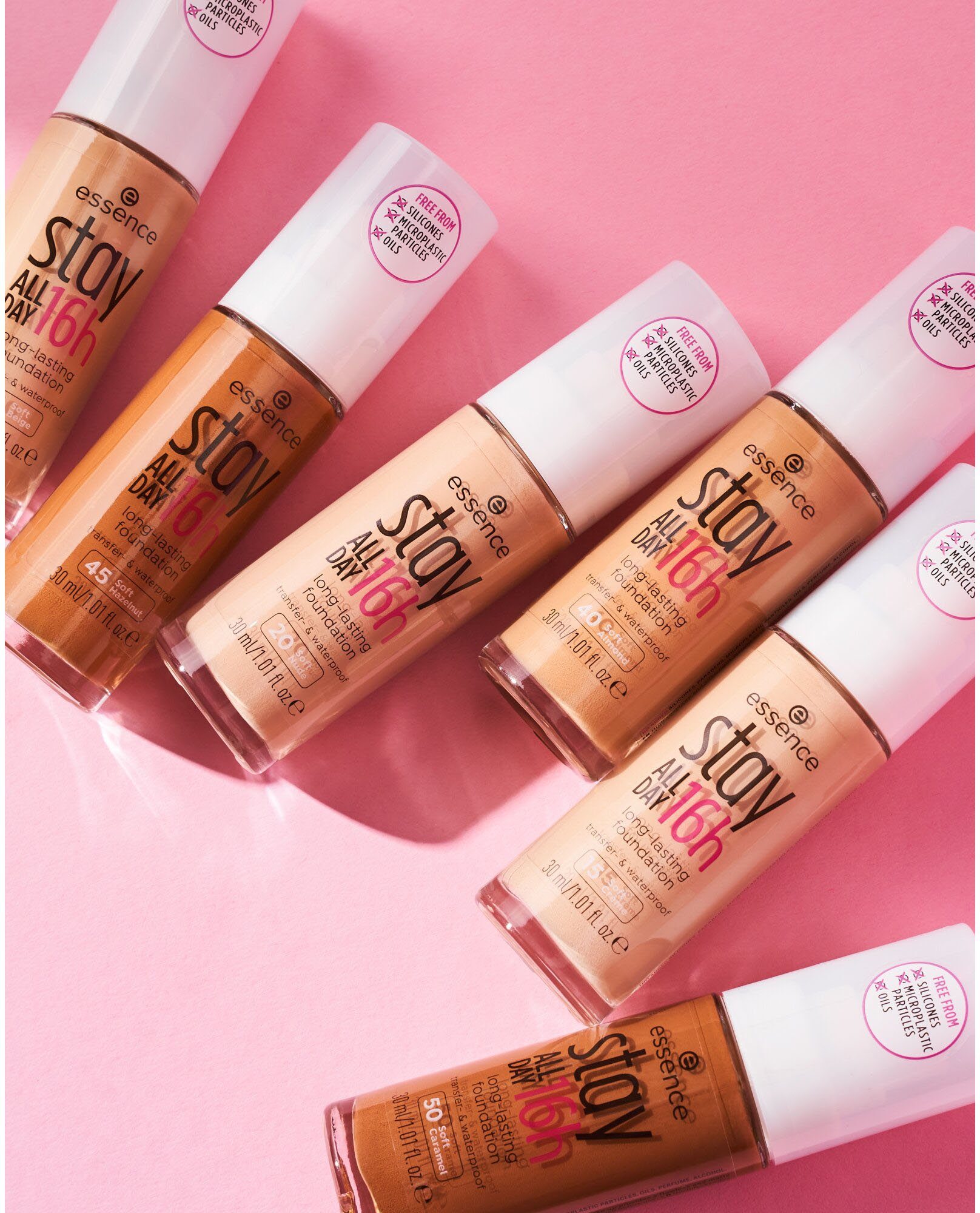 Essence Foundation stay ALL Creme 3-tlg. long-lasting, 16h Soft DAY