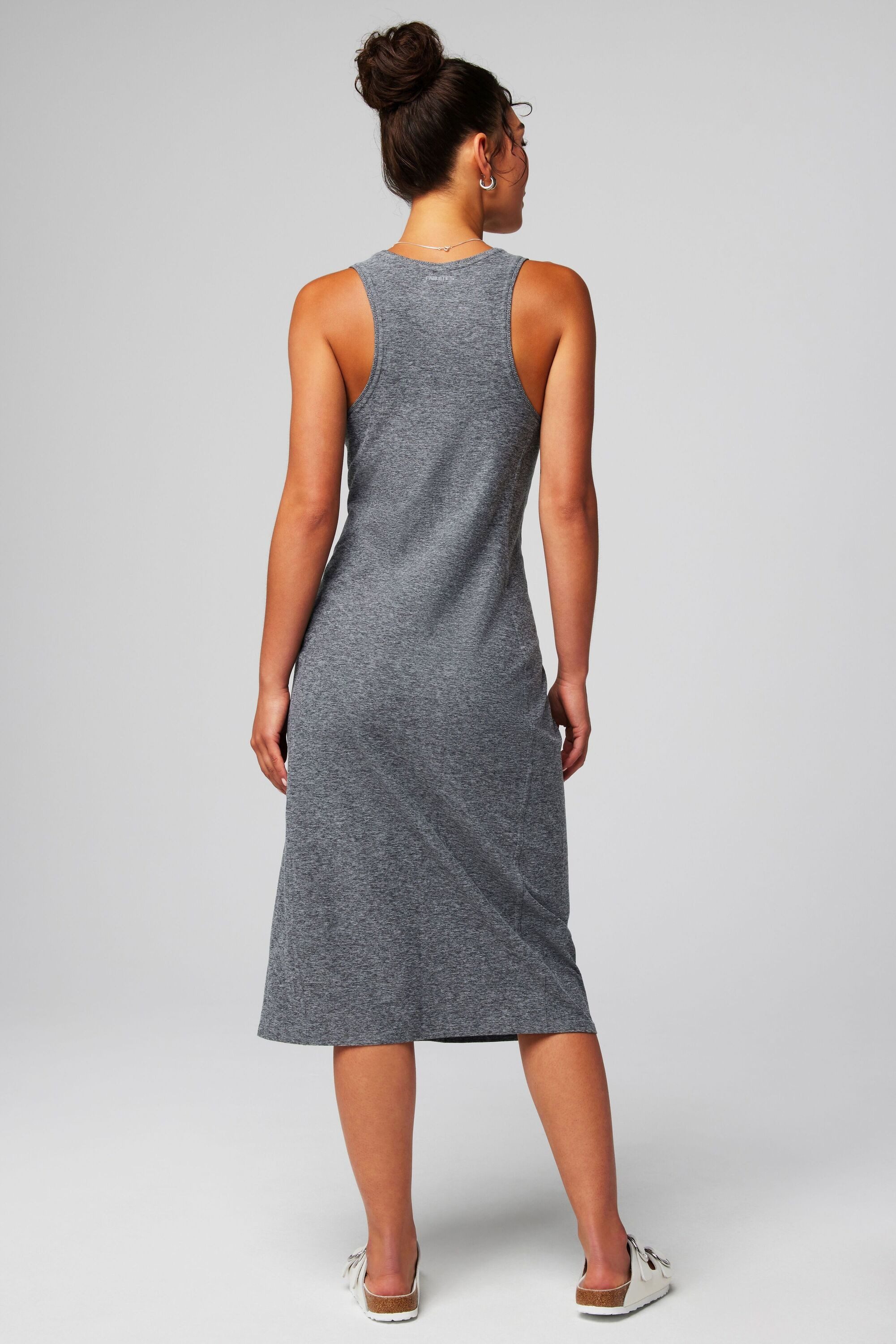 Fabletics Shirtkleid CLOUD JERSEY MIDI DRESS (1-tlg) mit Schlitzdetail