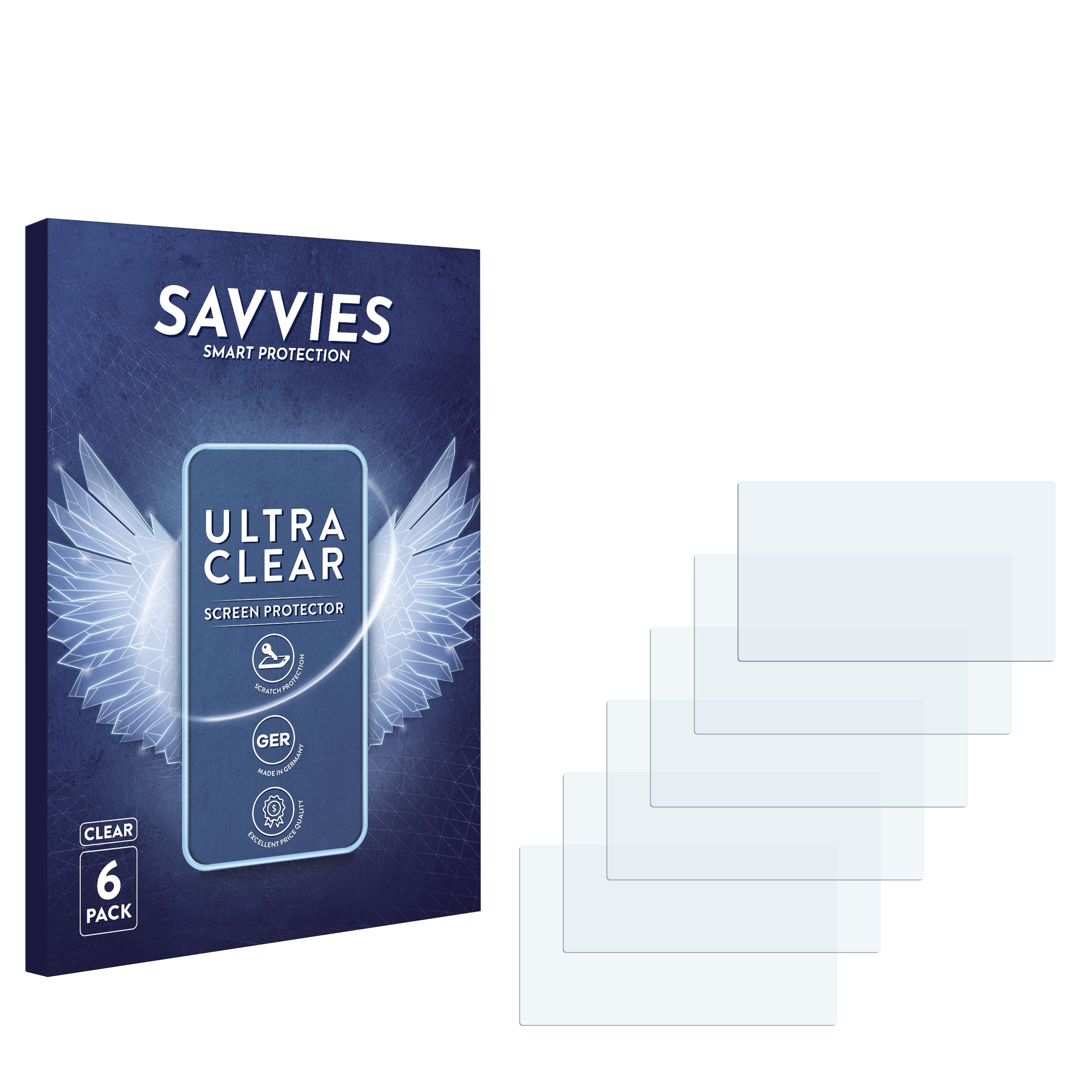 Savvies Displayschutzfolie Schutzfolie für Sony PSP 2004, 6 Stück, Displayschutz Schutz Folie Klar Transparent