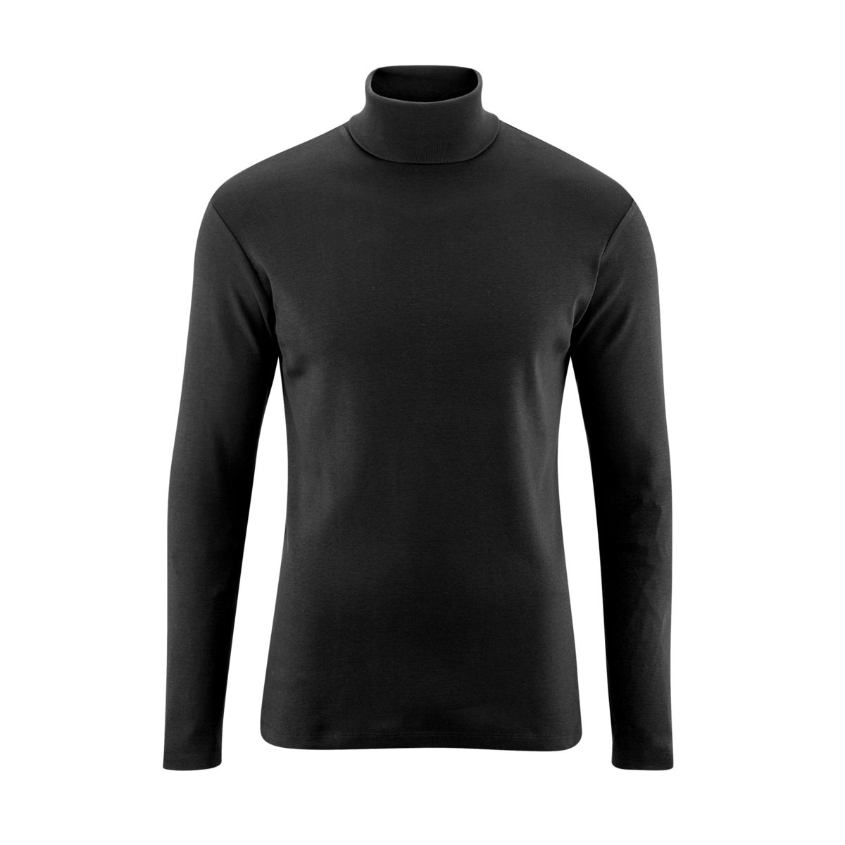 Turtleneck-Stil klassischen CRAFTS LIVING HELGE Rollkragenshirt im Black Vielseitigkeit