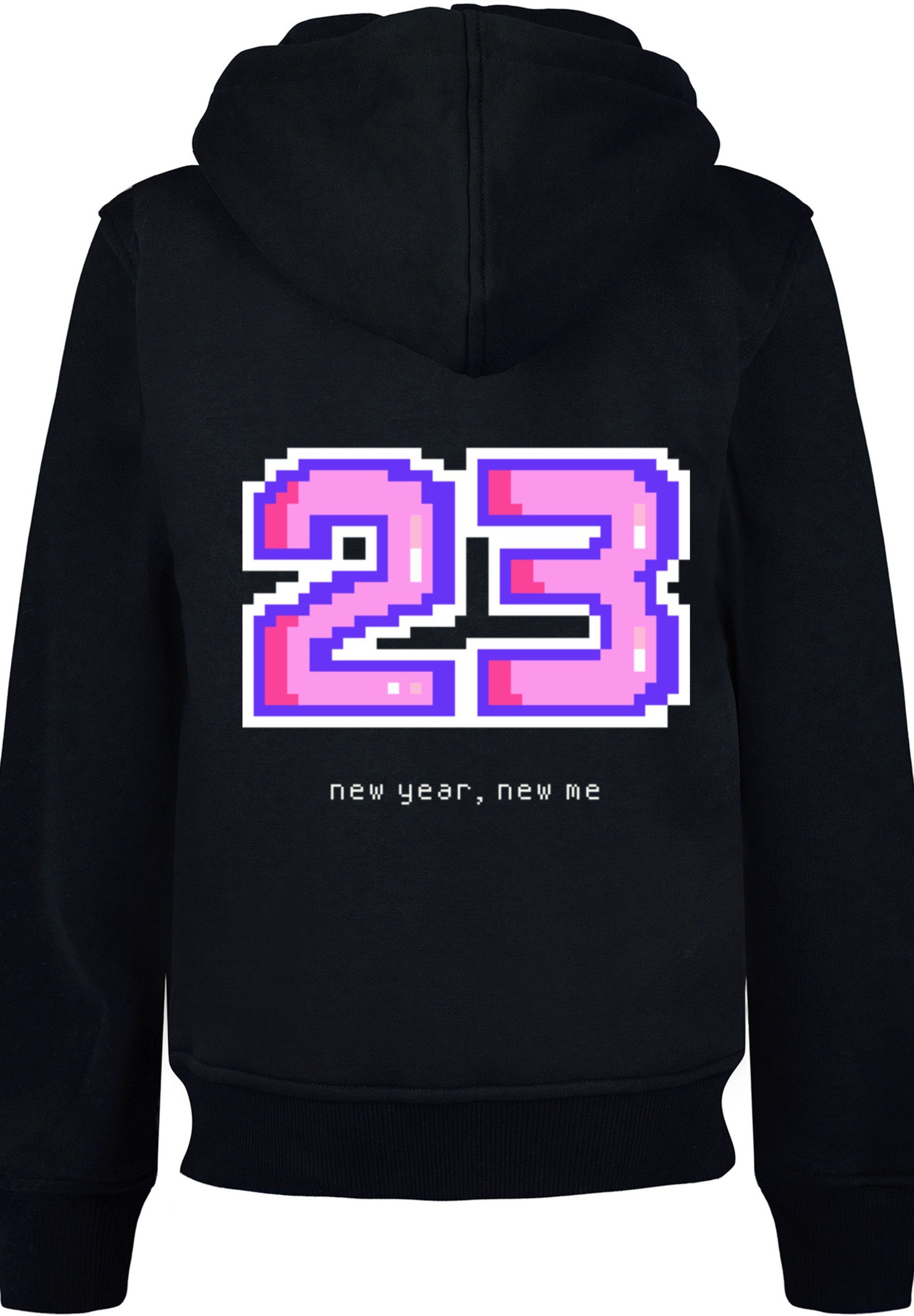 schwarz SIlvester Only Happy People Kapuzenpullover Party F4NT4STIC Print