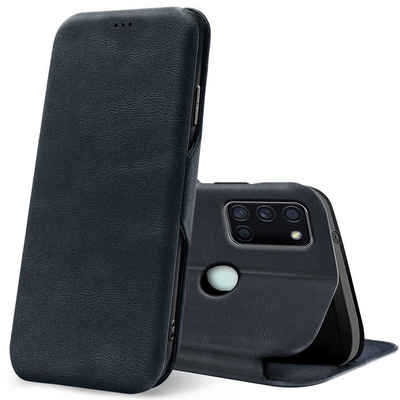 CoolGadget Handyhülle Business Premium Hülle für Samsung Galaxy A21s 6,5 Zoll, Handy Tasche mit Kartenfach für Samsung A21s Schutzhülle