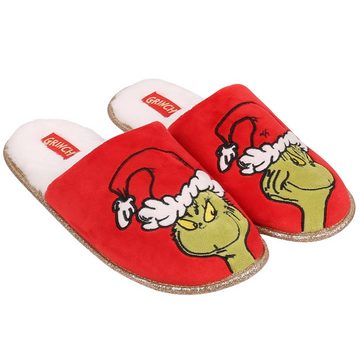 Sarcia.eu Grinch Damen Weihnachtspantoffeln + Tasche 40-41 EU / 7-8 UK Hausschuh