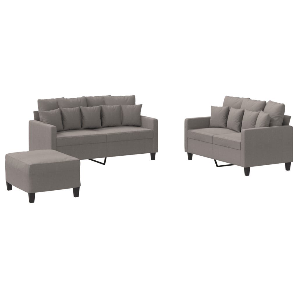 vidaXL Sofa 3-tlg. Sofagarnitur mit Kissen günstig online kaufen