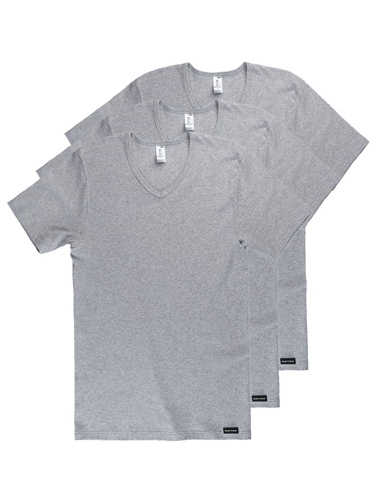 CiTO Unterziehshirt 3er Pack Herren Shirt 1/2 Arm V-Neck pure cotton (Packu günstig online kaufen