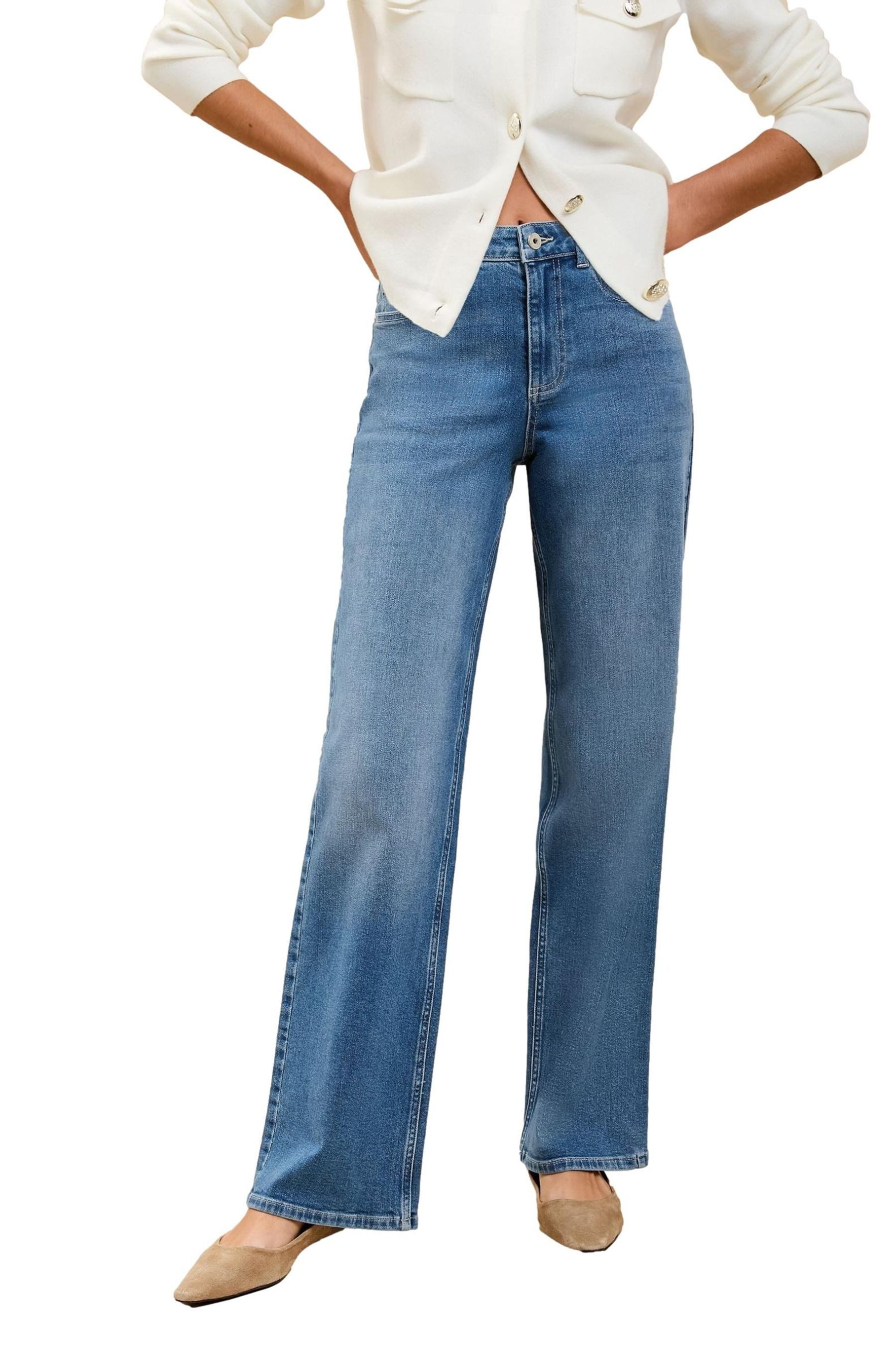 LIPSY Weite Jeans Lipsy Jeans mit weitem Bein, Kurzgröße (1-tlg) günstig online kaufen
