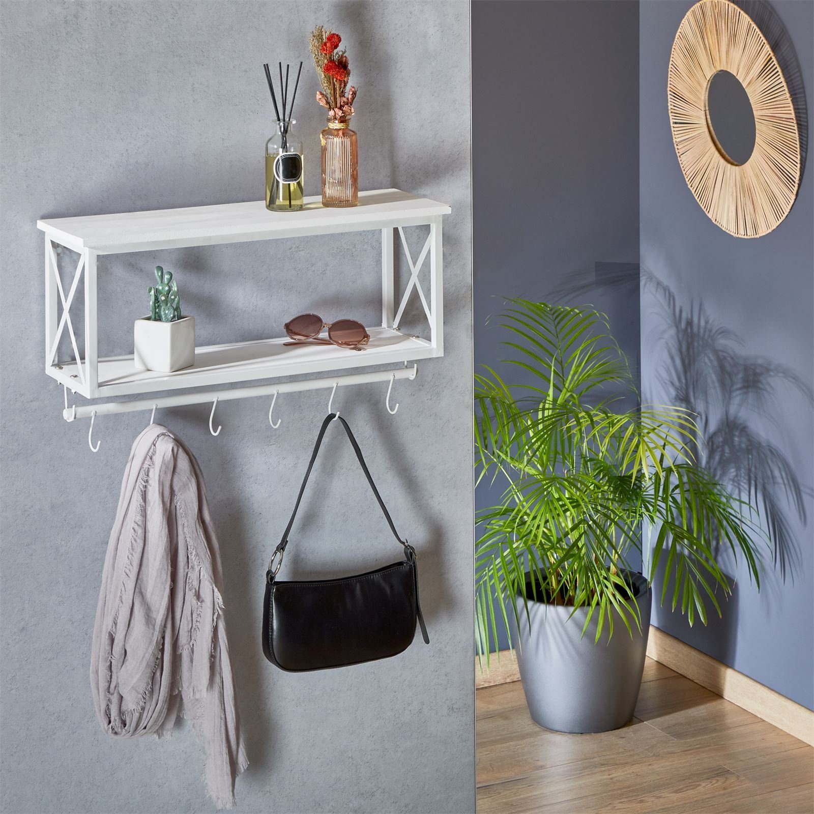 CARO-Möbel Garderobenhalter ARMANDO, Garderobe Wandgarderobe Garderobenleis günstig online kaufen