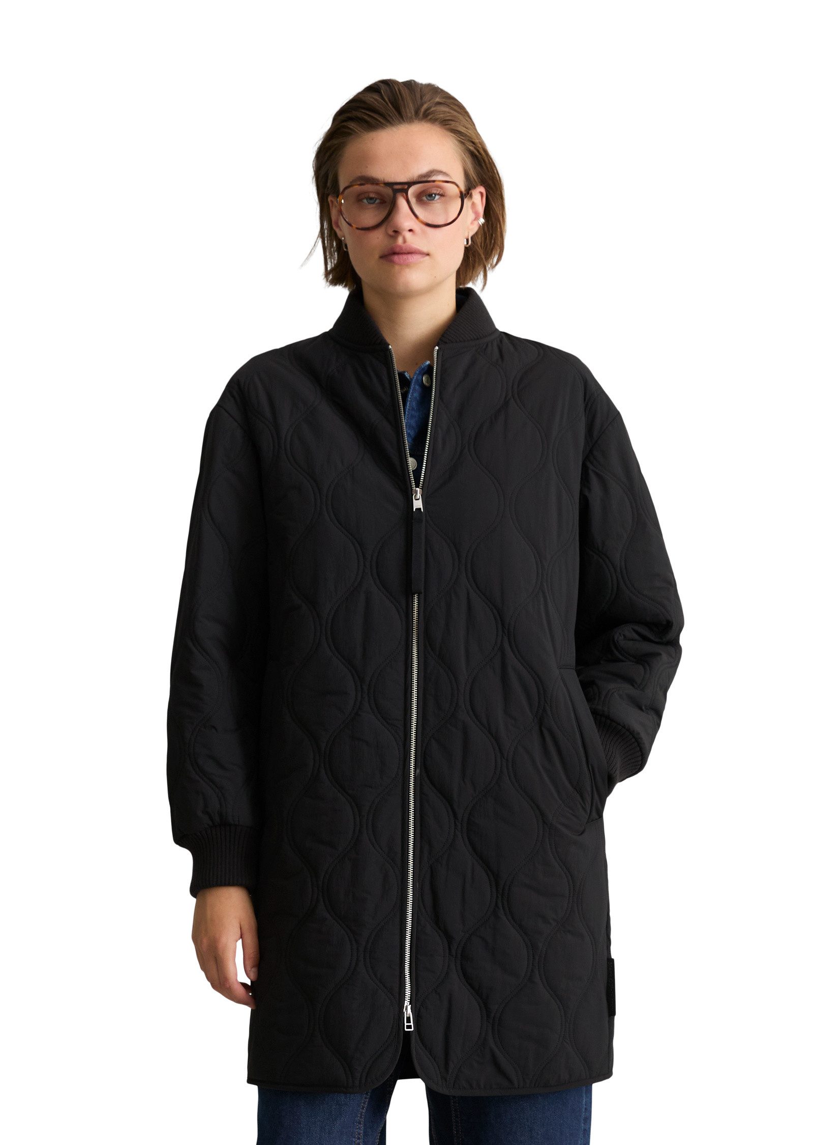 Marc O'Polo DENIM Steppmantel aus recyceltem Nylon
