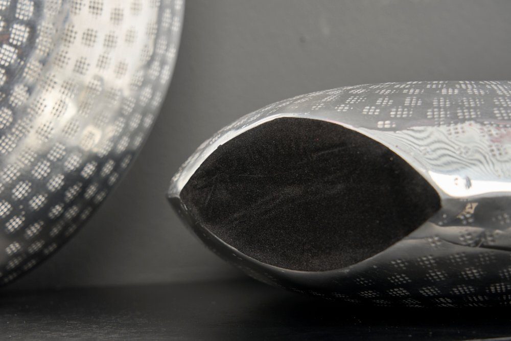 riess-ambiente Tischvase ORIENTAL (Set, Deko Design 44cm Hammerschlag Metall silber 2 · St), · · Blumen