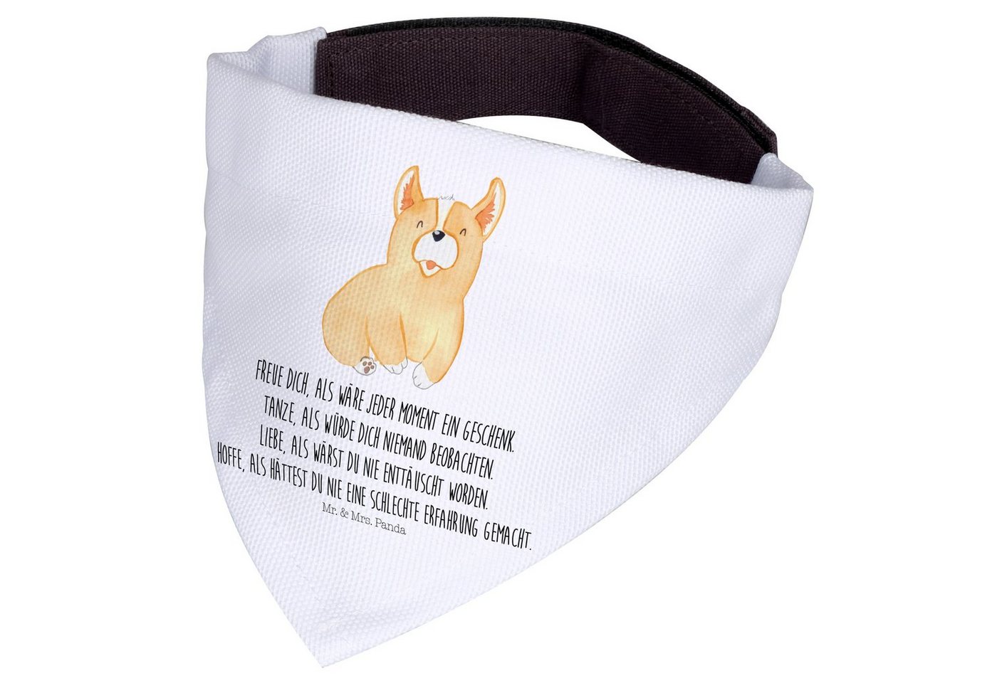 Thumbnail - Mr. & Mrs. Panda Hundefliege Corgie - Weiß - Geschenk, Hundemotiv, Hunde, Vierbeiner, Hunderasse, Polyester, Weiches Des...