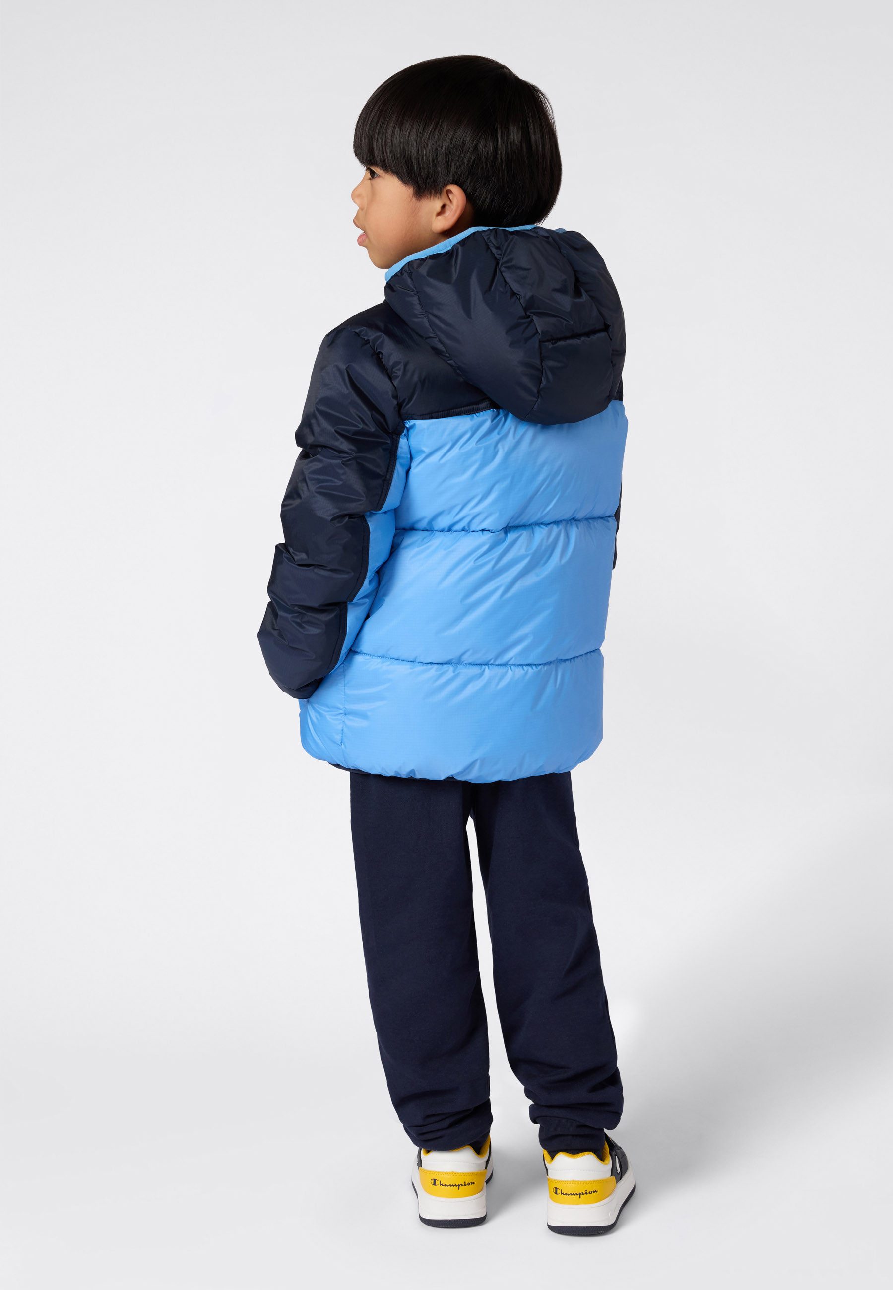 Champion Steppjacke Colorblock Outdoor Hooded Jacket mit Kapuze, wasser- und windabweisend, hüftbedeckende Länge – Bild 2 von 4