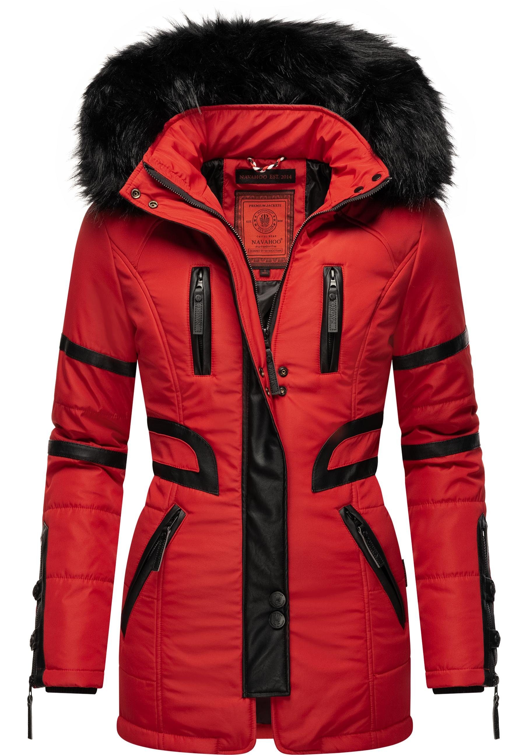 Navahoo Wintermantel »Moony« stylischer Damen Winter Jacke mit Kapuze  online kaufen | OTTO