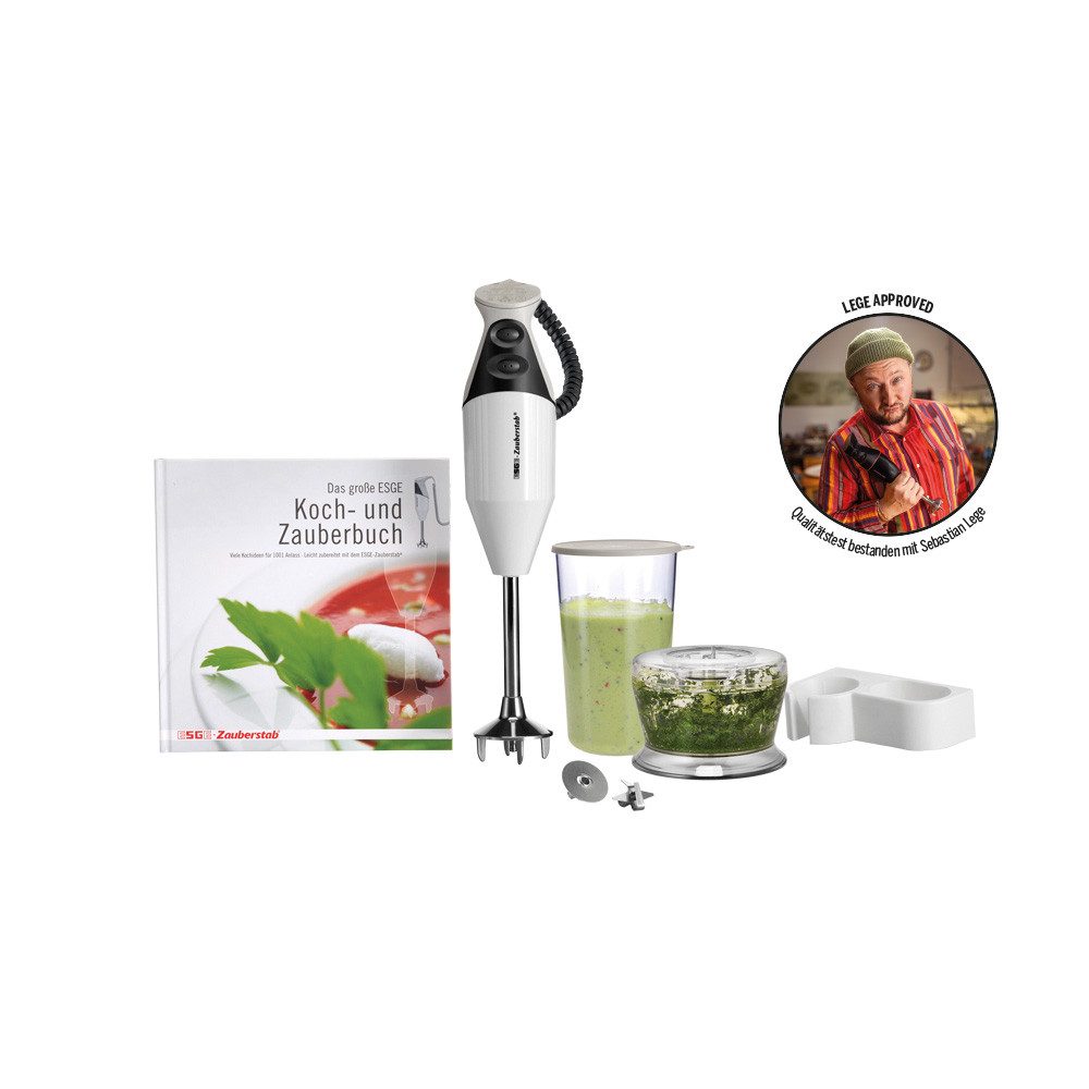ESGE-Zauberstab Stabmixer M 160 G Gourmet, 200 W, 15.000 U/Min, Bundle mit Zubehör