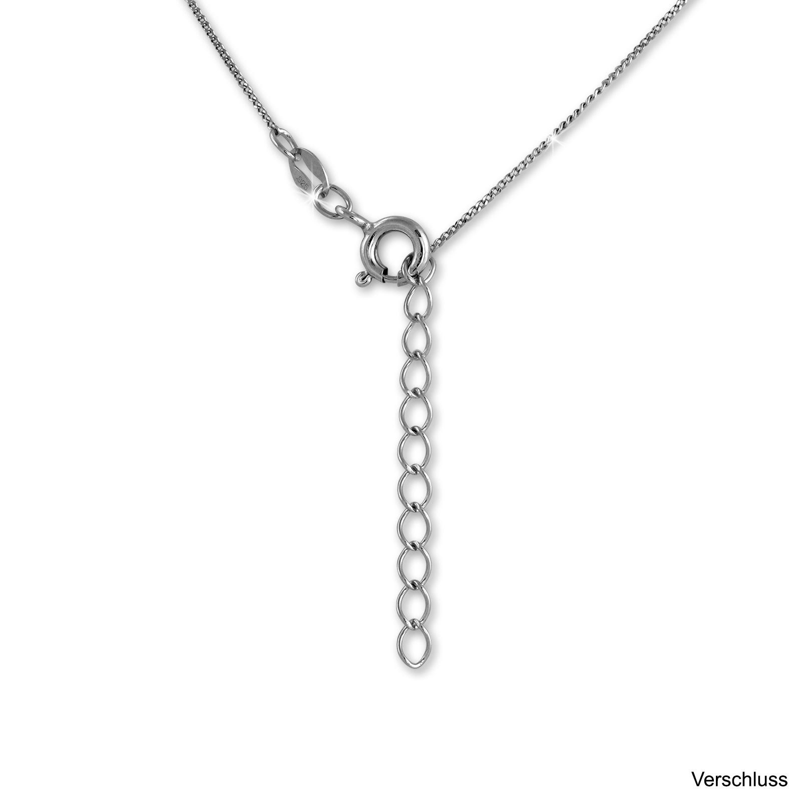 SilberDream Silberkette Herzen Halsketten Farbe: Silber, 44cm 925 Halskette 3cm, (Herzen) Sterling Silber, SilberDream ca. 925 + silber