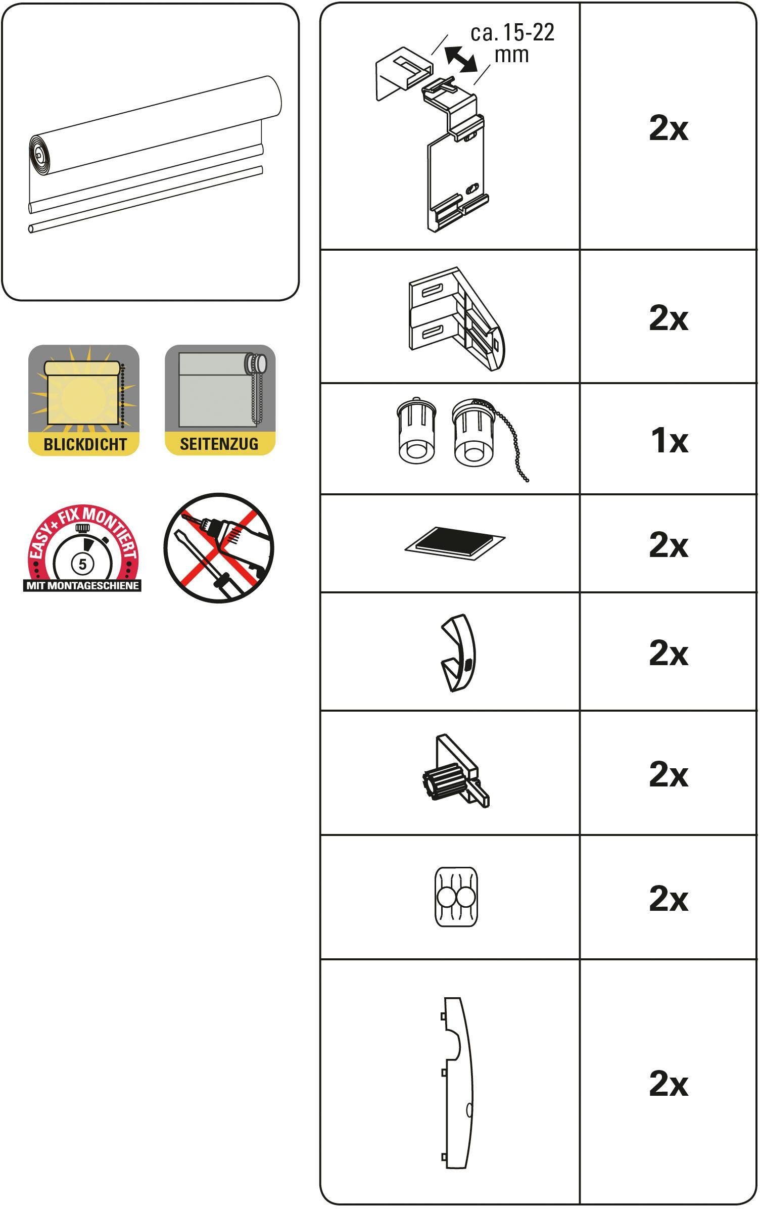 ohne Klemmfix, nugat freihängend, EASYFIX Schraubmontage Bohren, Lichtschutz, möglich GARDINIA, Seitenzugrollo Rollo Natur,