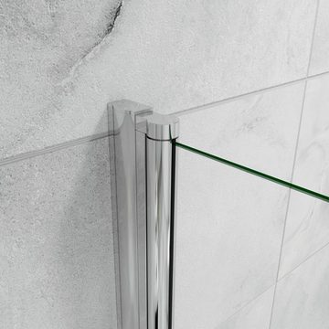 duschspa Dusch-Falttür Falttür Duschkabine Duschabtrennung Pendeltür Nischentür NANO Glas, Einscheibensicherheitsglas, Sicherheitsglas, (Set) Klarglas, links und rechts montierbar