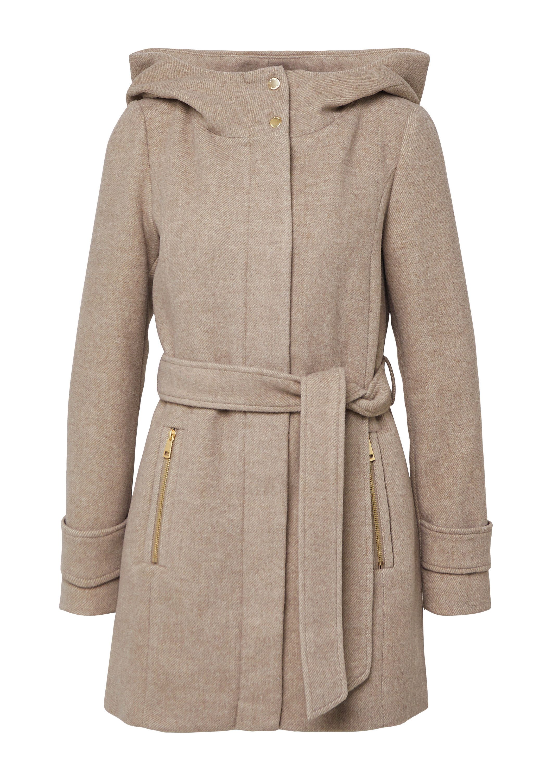 s.Oliver Funktionsmantel Outdoor-Mantel Wollmix-Mantel im Slim Fit mit Gürt günstig online kaufen