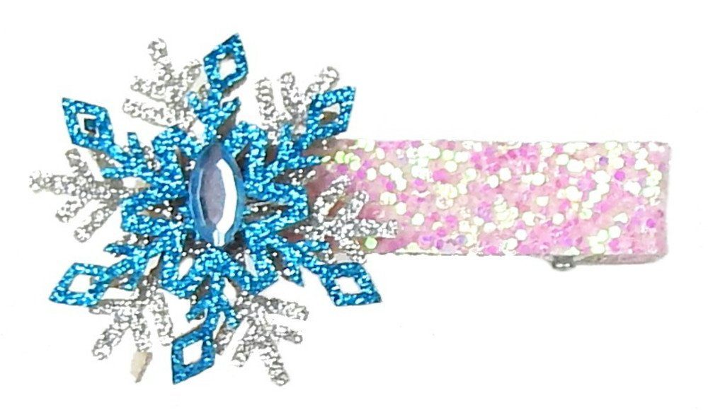 Ella Jonte Haarspange, Mädchen 4 X Haarclip Rosa Eiskristalle Schleife