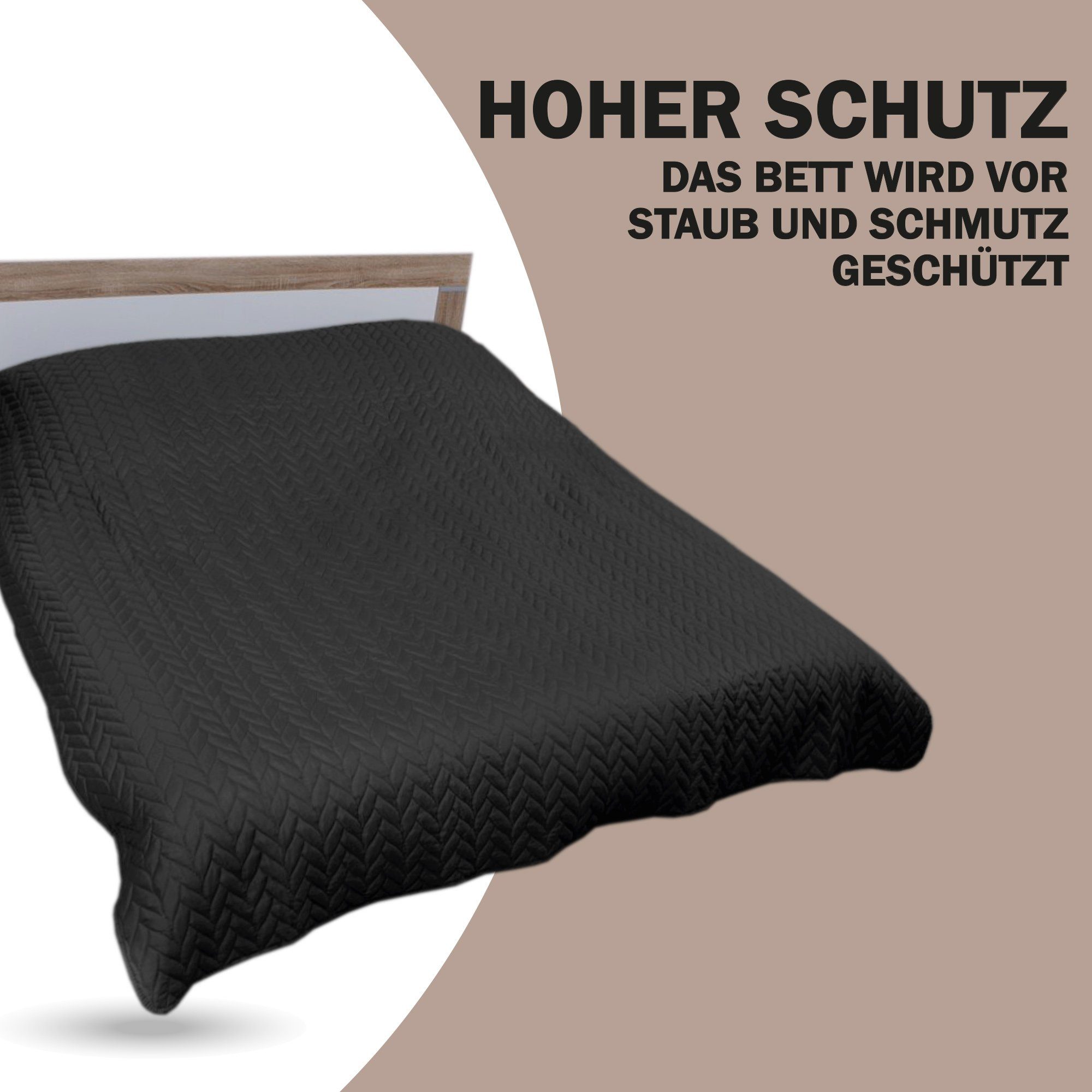 Bestlivings Tagesdecke Bettüberwurf gesteppt, XXL Sofaüberwurf - Sommerdecke gesteppt - Steppdecke, Wendedecke – Bild 3 von 5