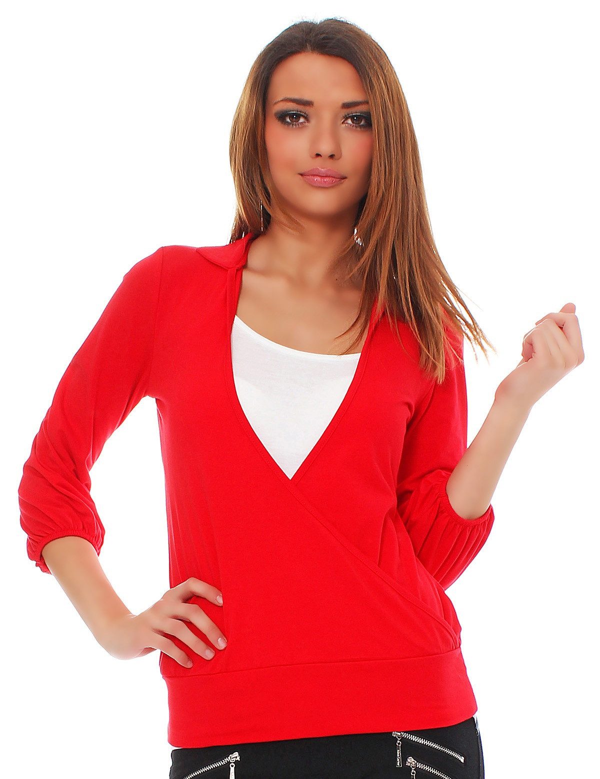 Mississhop 3/4-Arm-Shirt Bluse Tunika Longshirt mit günstig online kaufen