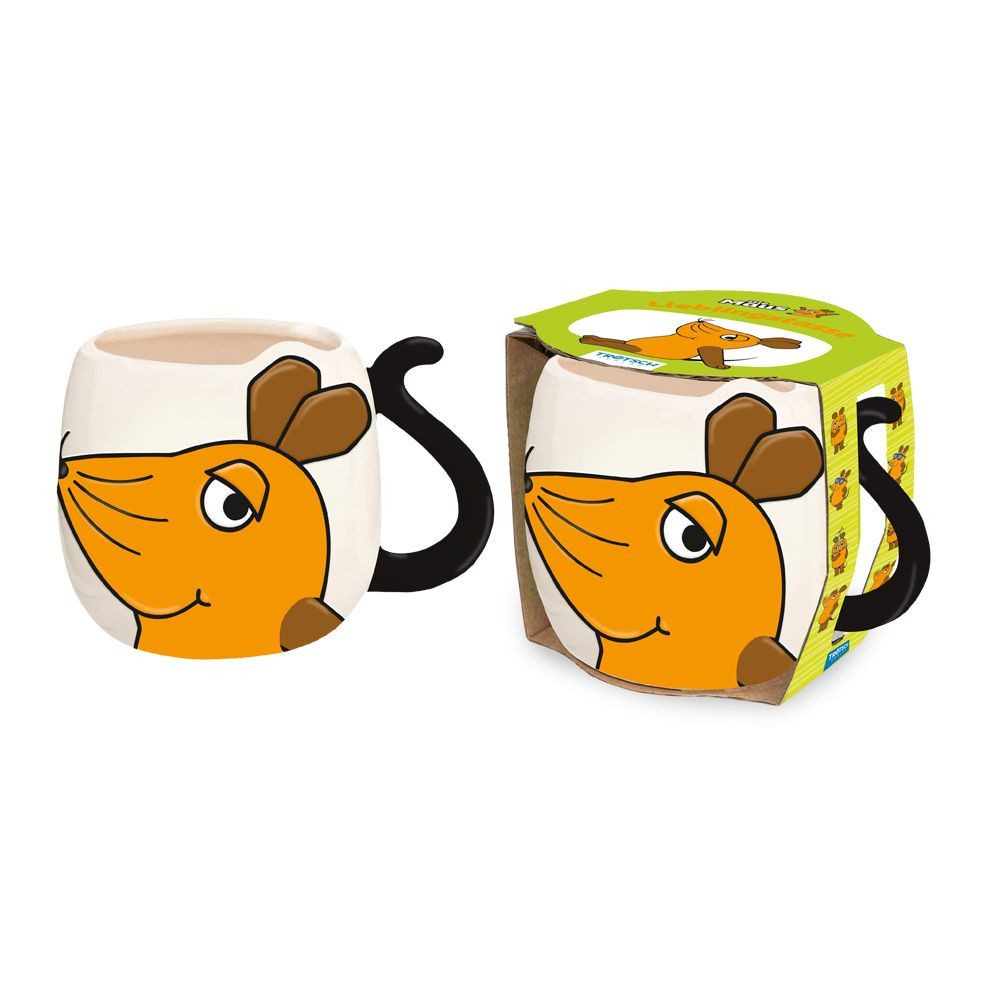 Tasse Trötsch Die Maus 3D Porzellantasse klein Lieblingstasse Kaffeetasse Te