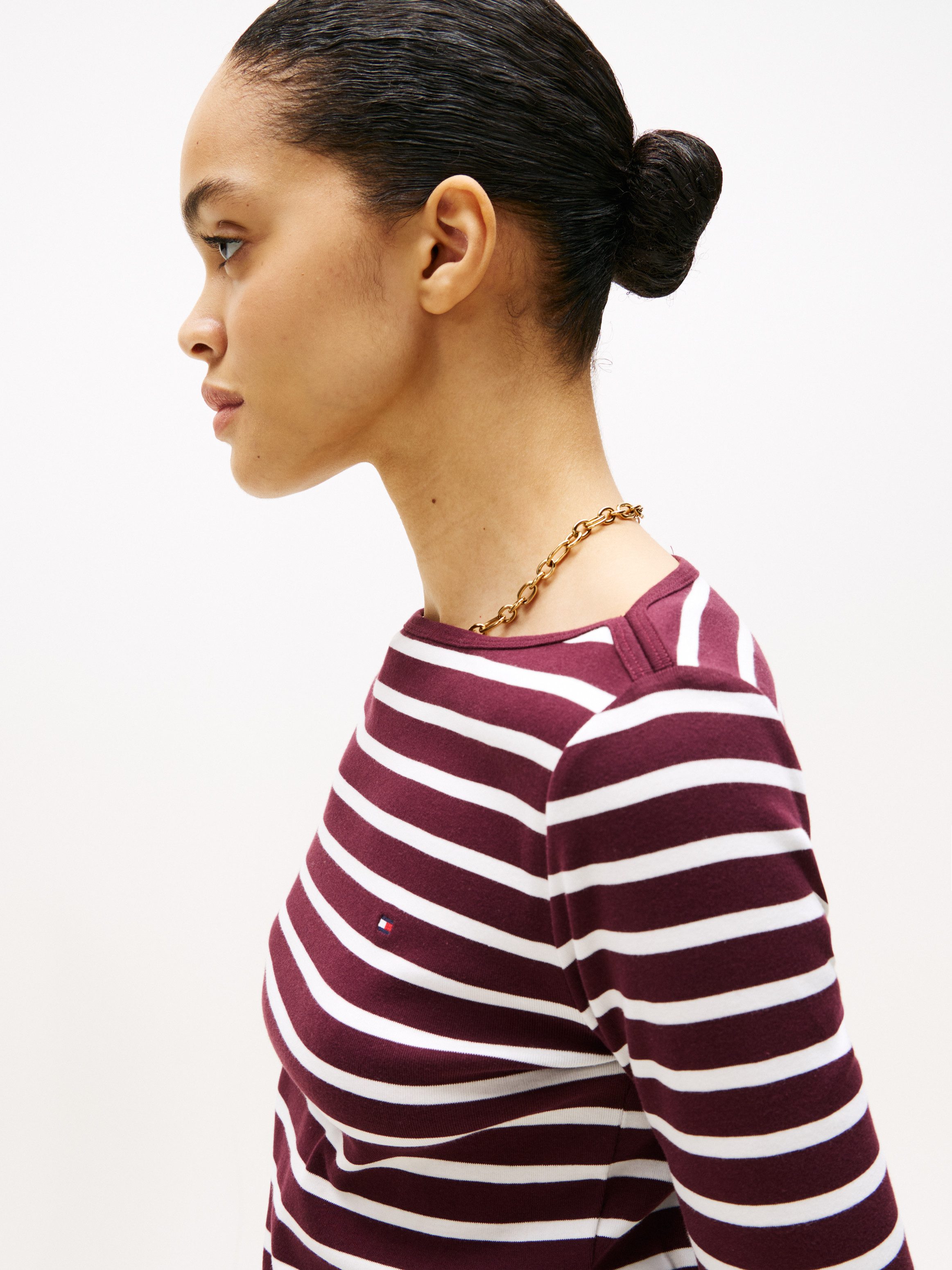 Tommy Hilfiger 3/4-Arm-Shirt NEW CODY SLIM BOAT-NK 3/4SLV mit U-Boot und St günstig online kaufen