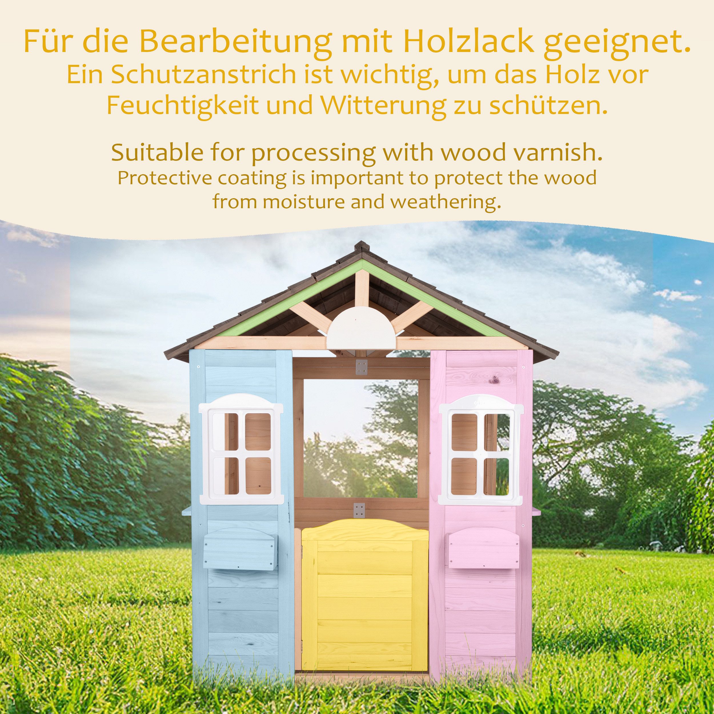 ONVAYA Spielhaus Kinderspielhaus ǀ mit Tür und Fenster