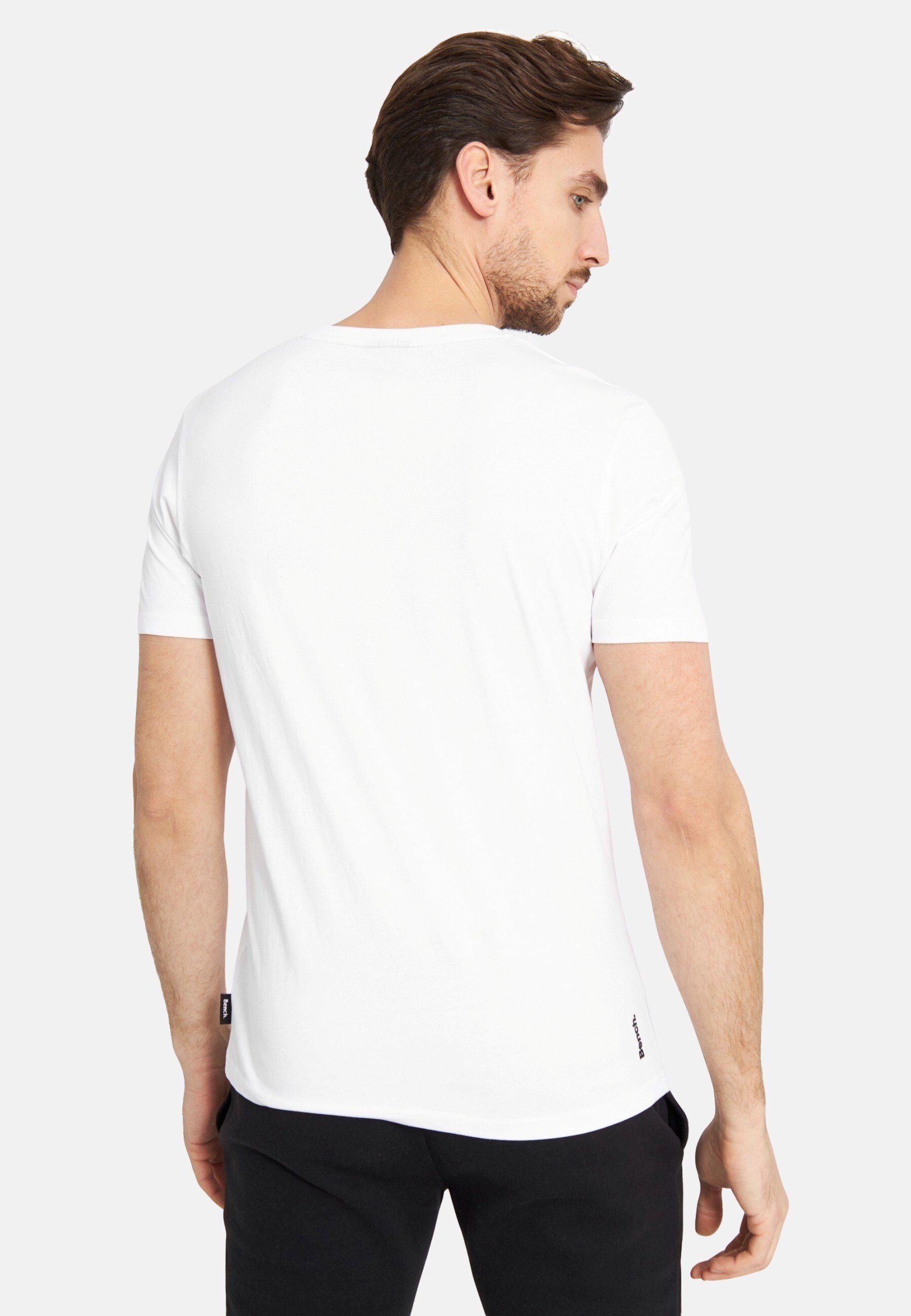 Bench. T-Shirt Shirt Unifarbenes Kurzarm mit LEANDRO T-Shirt