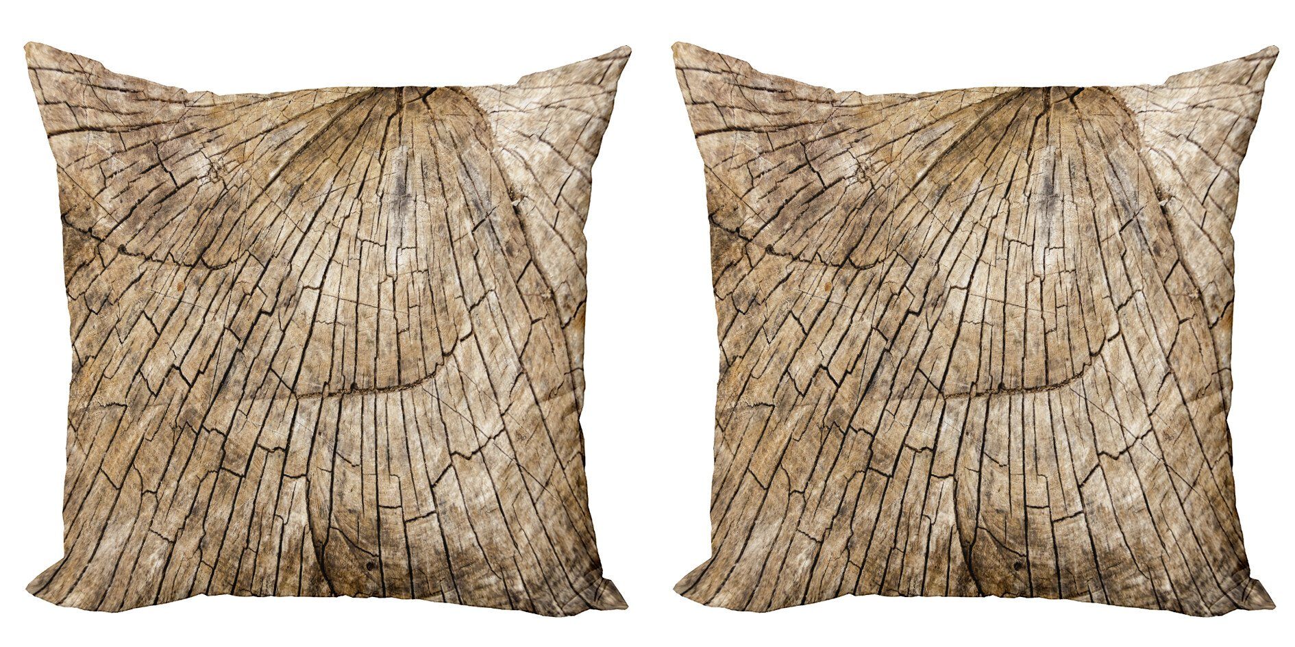 Abakuhaus Наволочки Modern Accent Doppelseitiger Digitaldruck, (2 Stück), Bauholz Holz Natur Wald
