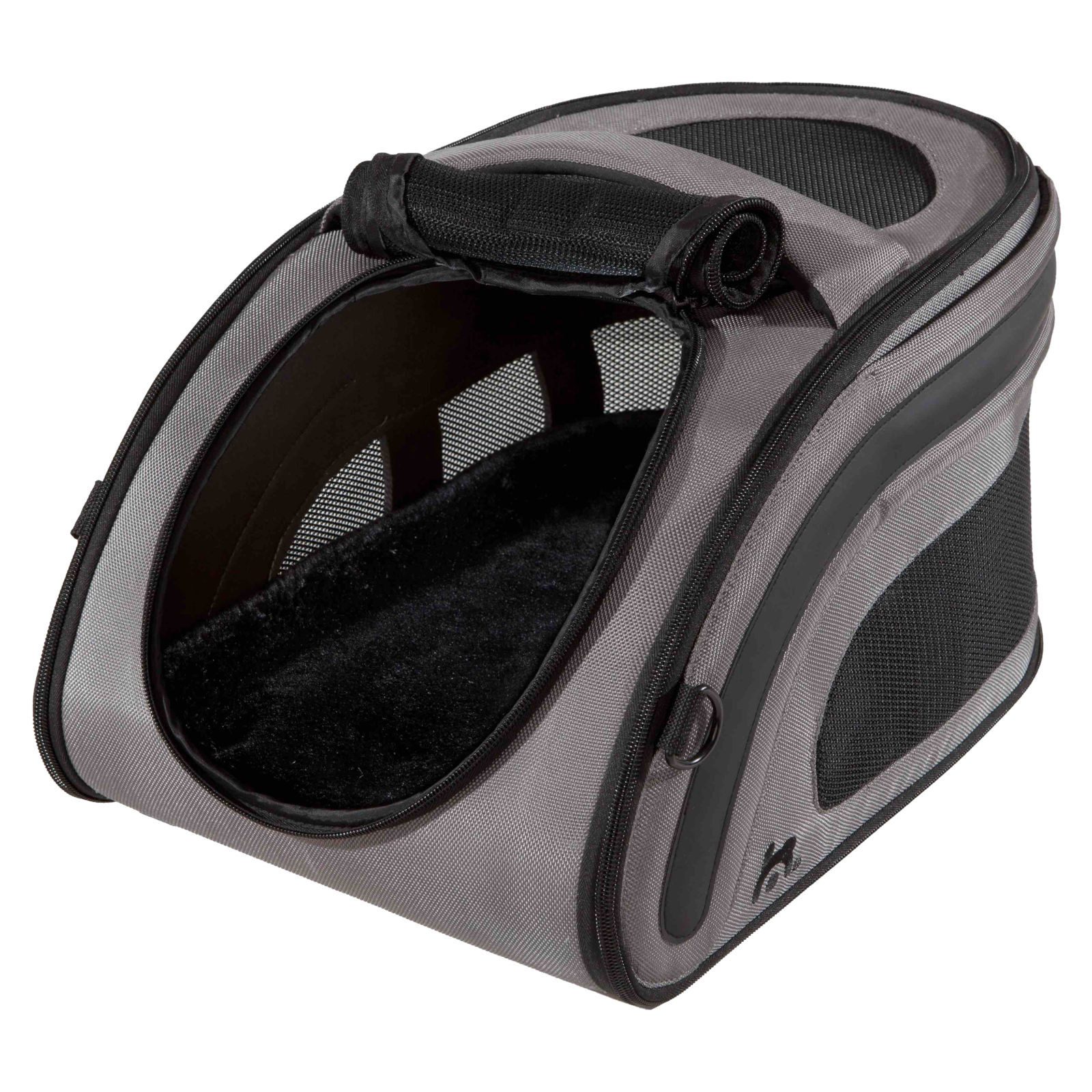 MAELSON Hunde-Transportbox Snuggle Kennel anthrazit + Treatee Mag Pouch, Transportbox und Leck...