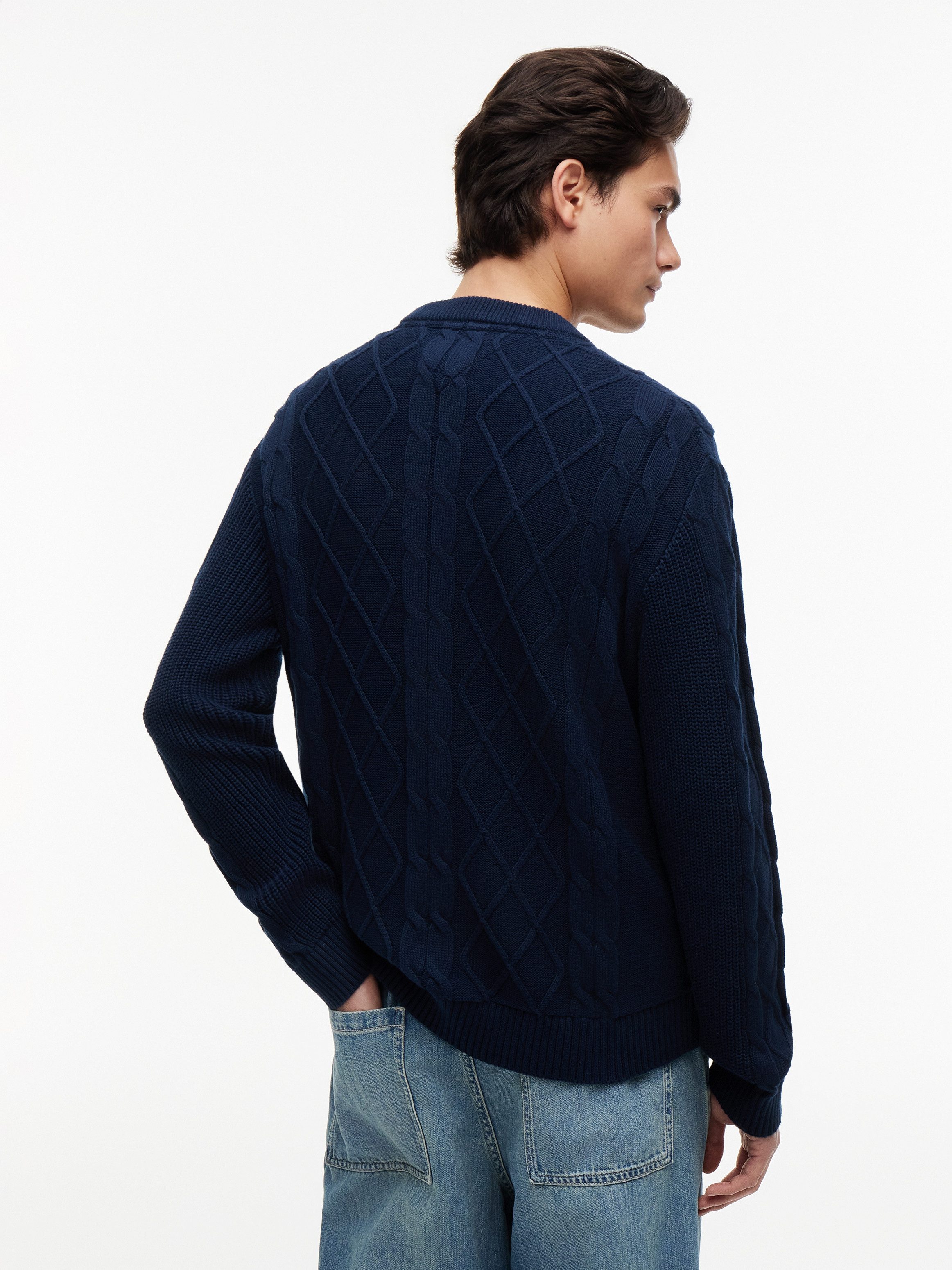 Tommy Jeans Rundhalspullover TJM REG CABLE KNIT SWEATER