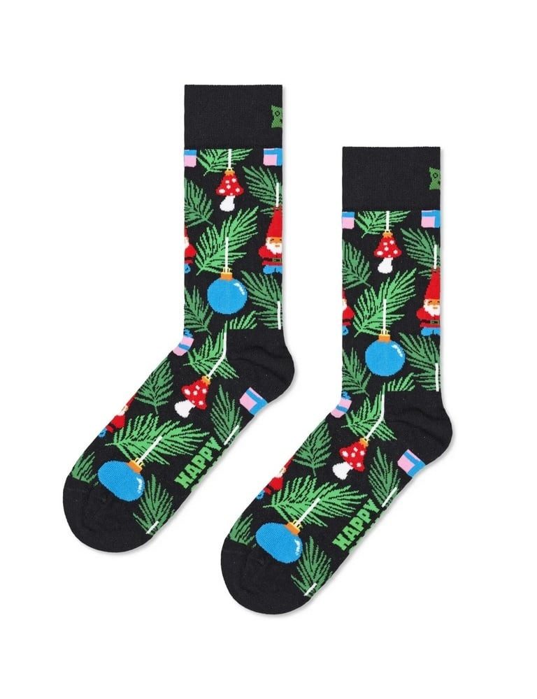 Happy Socks Socken Tagessocke Crew Christmas Tree Decoration schwarz/bunt - 1 Paar