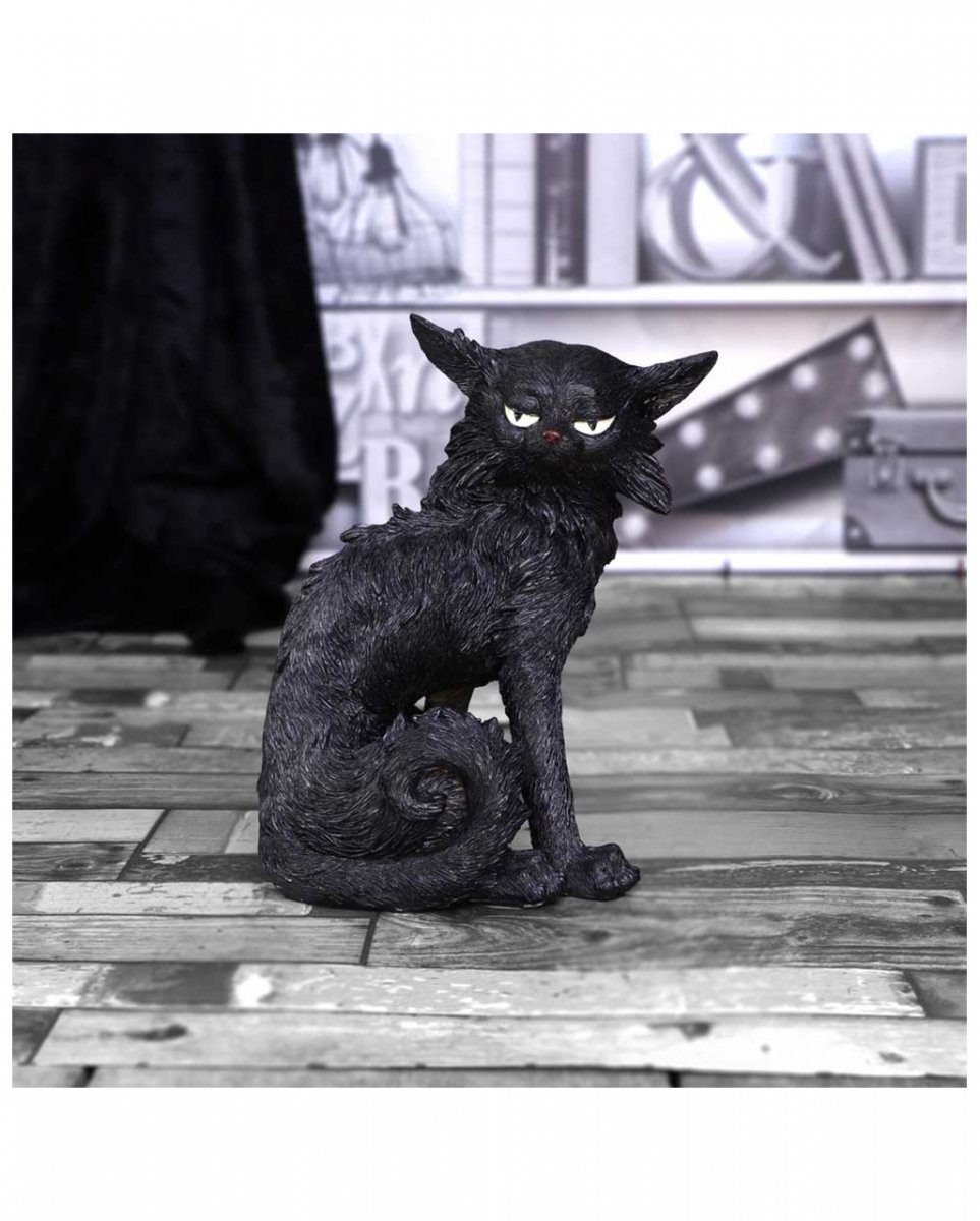 Dekofigur Schwarze Hexenkatze cm 19,6 Horror-Shop Salem