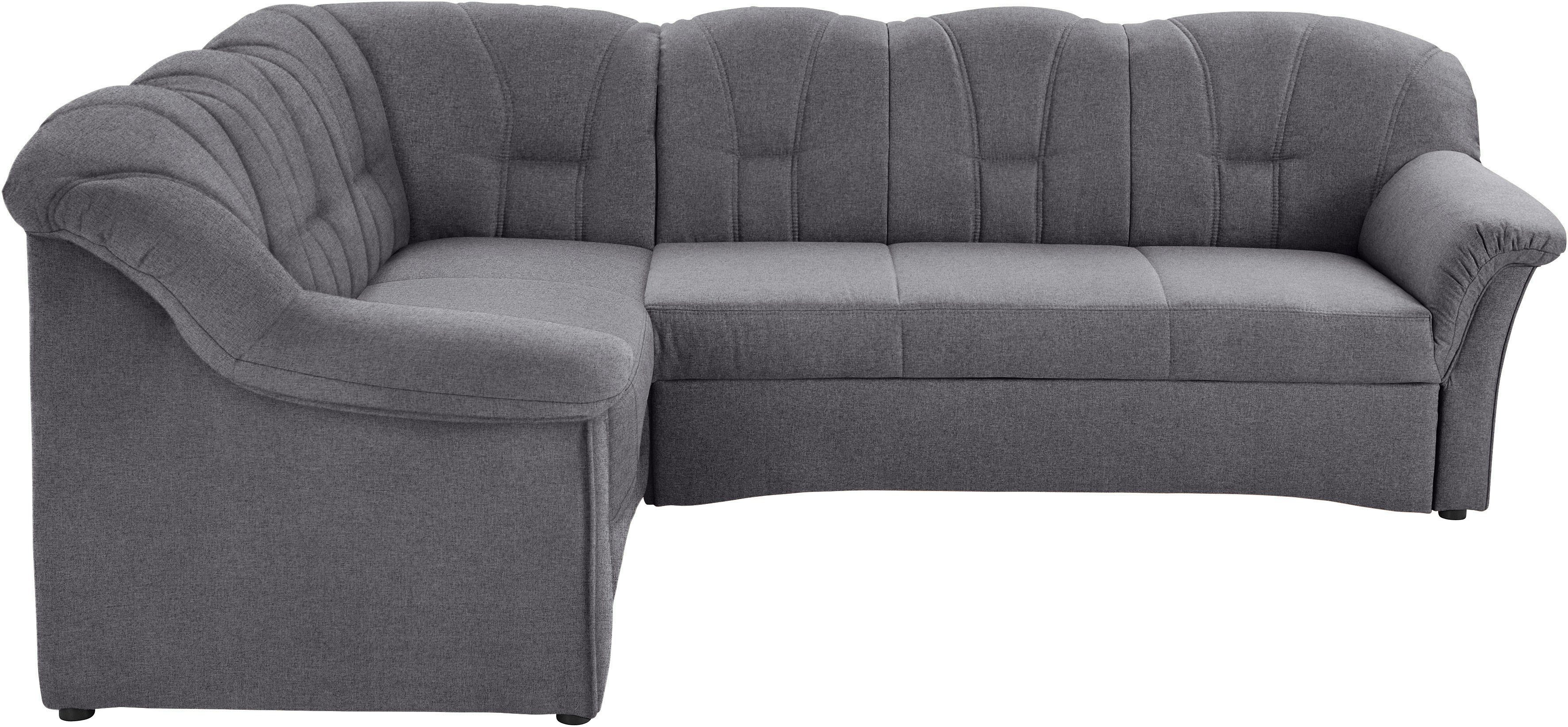 DOMO collection Ecksofa Papenburg B/T/H: 242/190/84 cm L-Form, wahlweise mit Bettfunktion, Langer Schenkel links oder rechts
