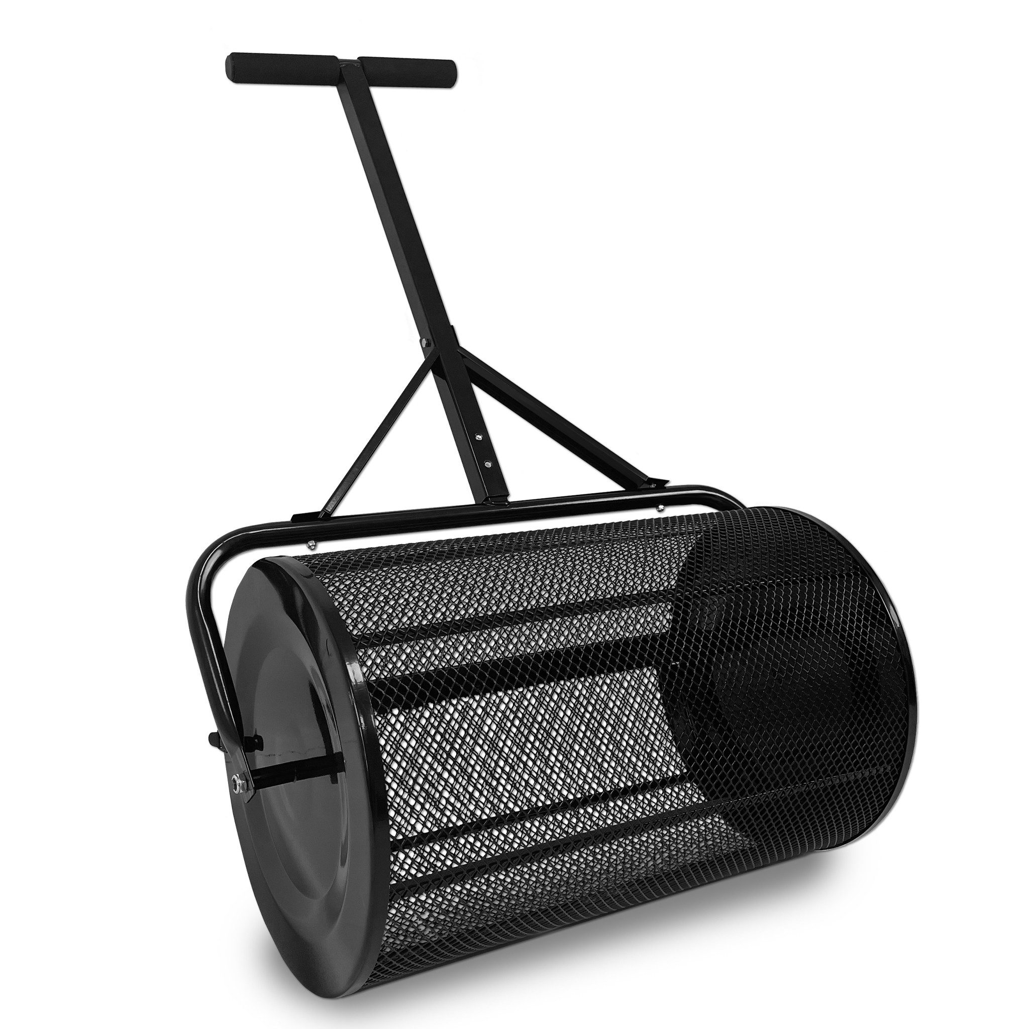 FIVMEN Streuwagen Kompoststreuer Torfstreuer mit Griff 80L Gartenstreuer Rasenstreuer, (1-tlg), Düngerstreuer für Rasenflächen Setzlinge Streuer Torfmoos Garten Feld