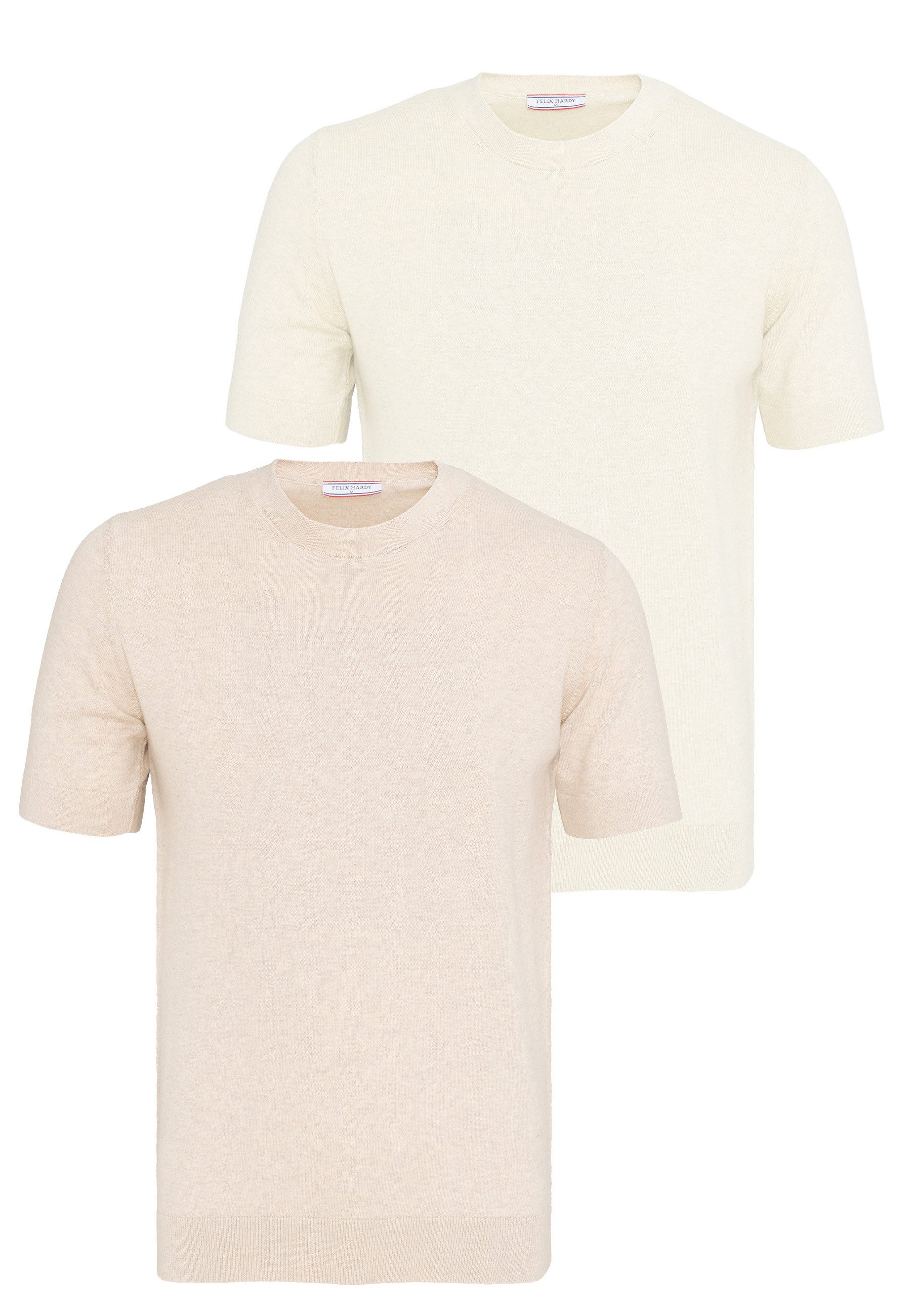 Felix Hardy T-Shirt Basic-Strick-T-Shirt, 2er-Pack