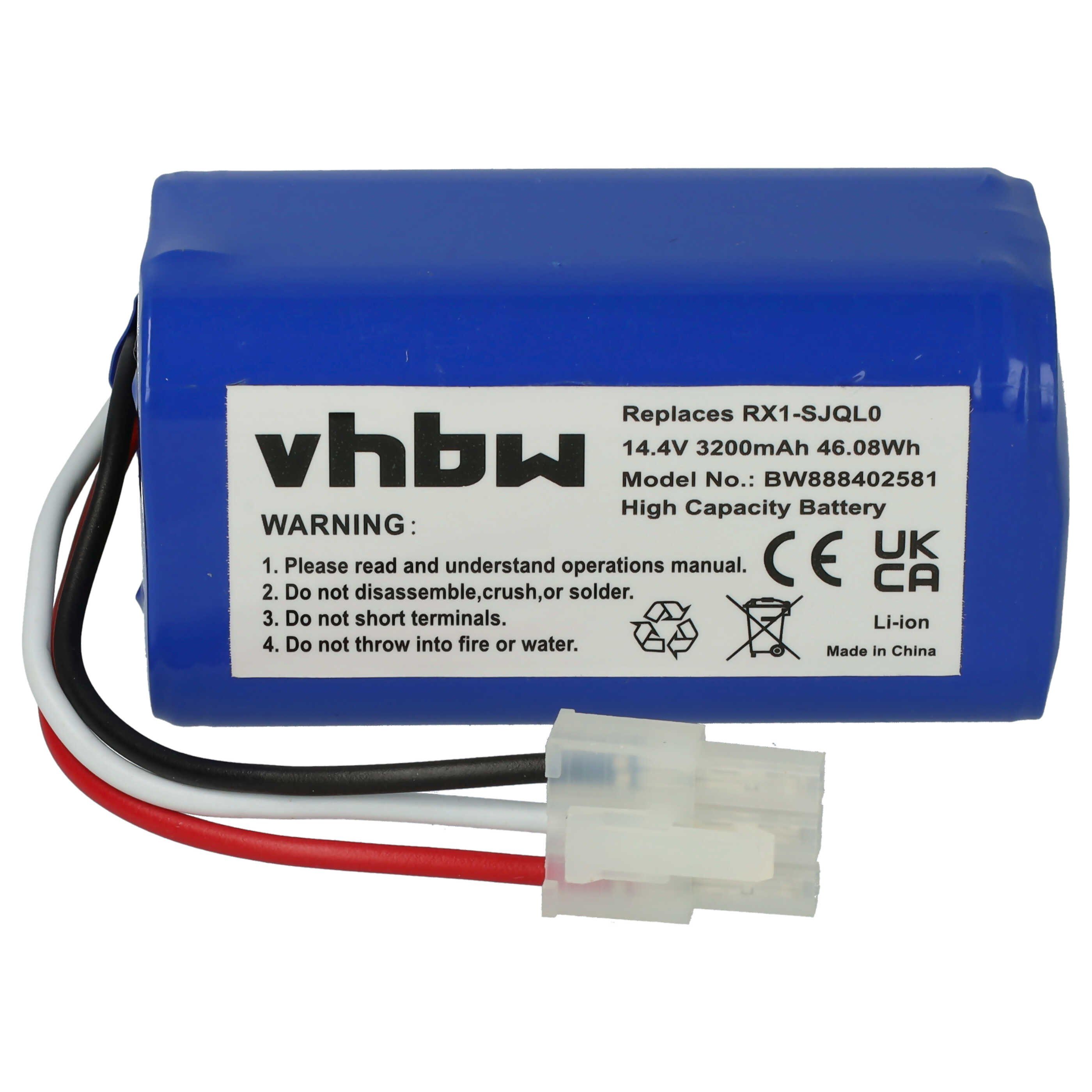 vhbw Akku passend für Miele Scout RX1 Saugroboter (3200 mAh, 14,4 V, Staubsauger-Akku Akku Li-Ion 3200 mAh (14,4 V, 1 St), Leistungsfähiger Austausch-Akku für Ihren Saugroboter