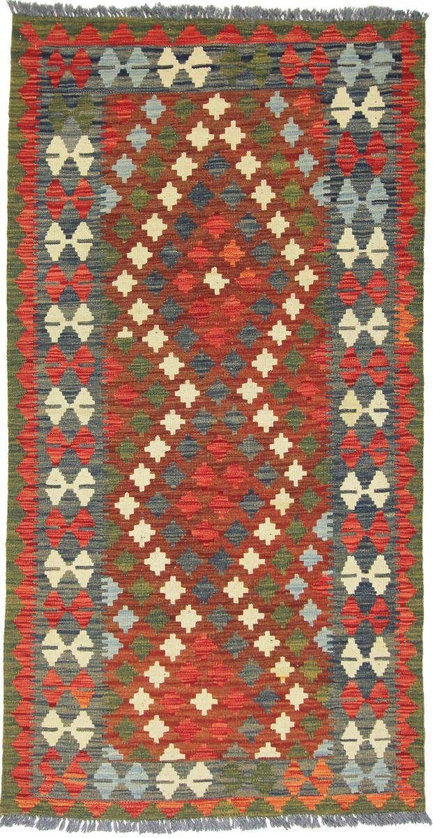 Orientteppich Kelim Afghan 101x199 Handgewebter Orientteppich Läufer, Nain Trading, rechteckig, Höhe: 3 mm