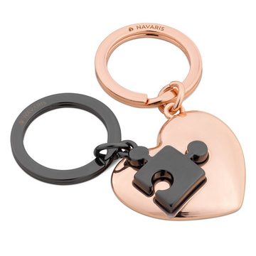 Navaris Schlüsselanhänger Hochwertiger Liebespuzzle-Schlüsselanhänger aus Zinklegierung (1-tlg)