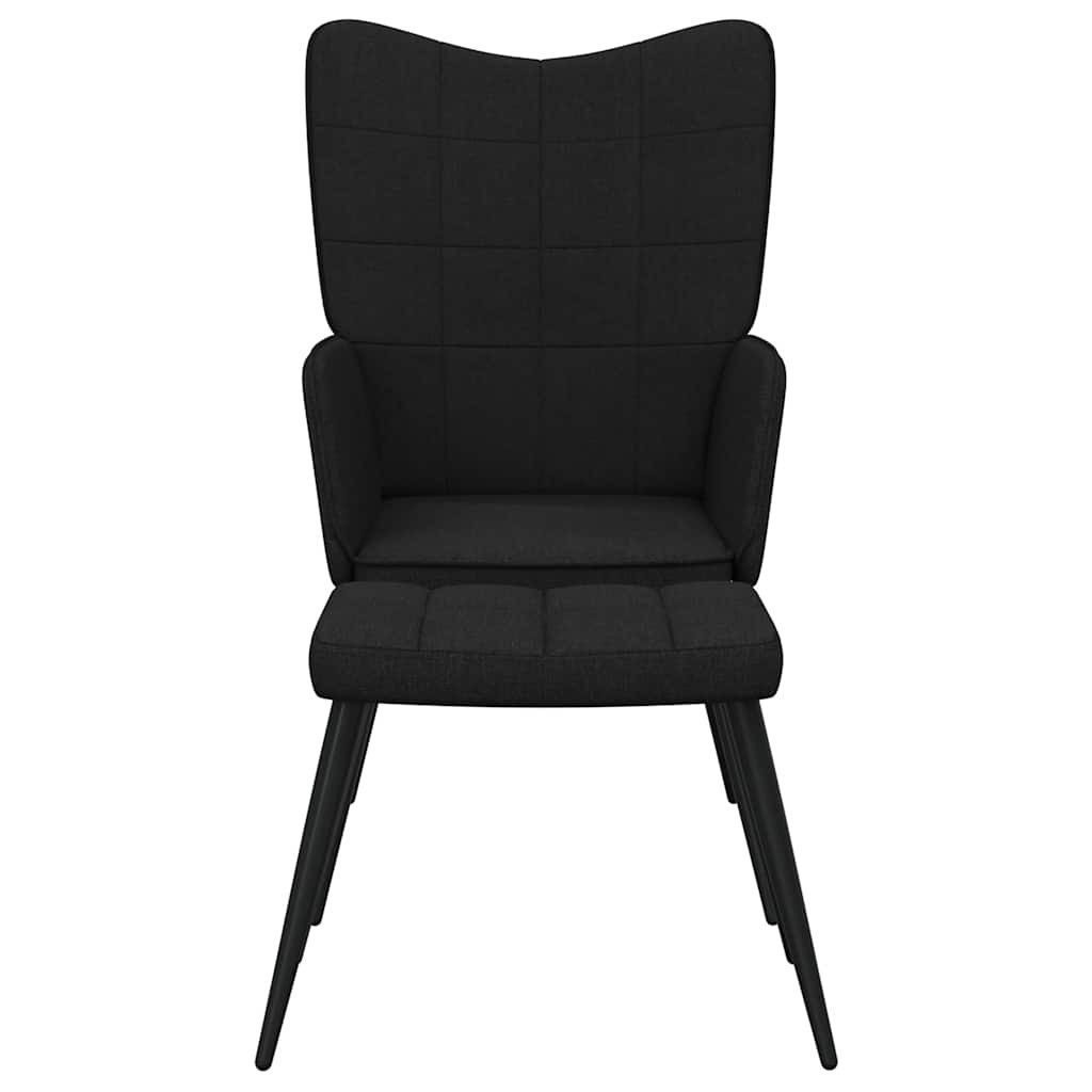 vidaXL Sessel Relaxsessel mit Hocker Schwarz günstig online kaufen