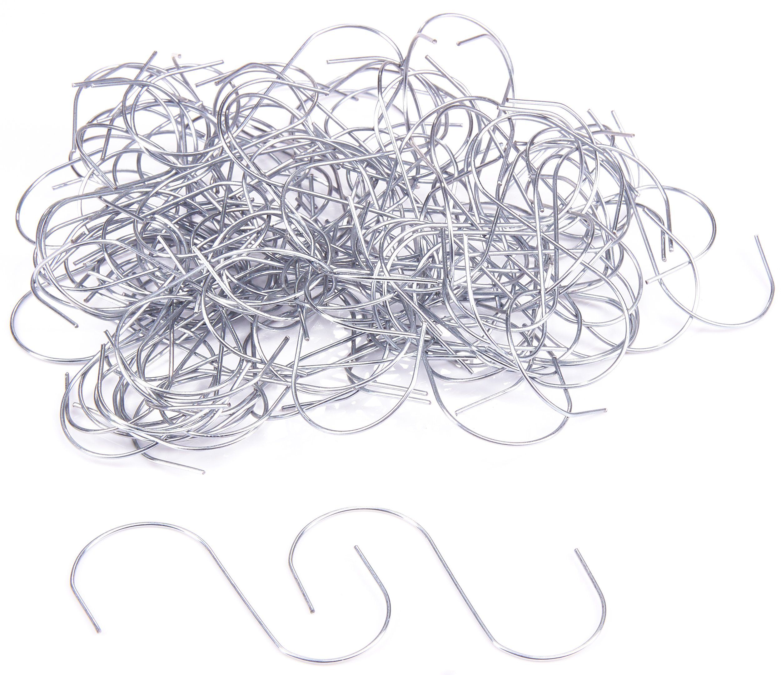 BRUBAKER Dekohänger 50x Kugelaufhänger S-Haken aus Metall (50 St), Baumkugelhaken für Weihnachtskugeln und Tannenbaumschmuck